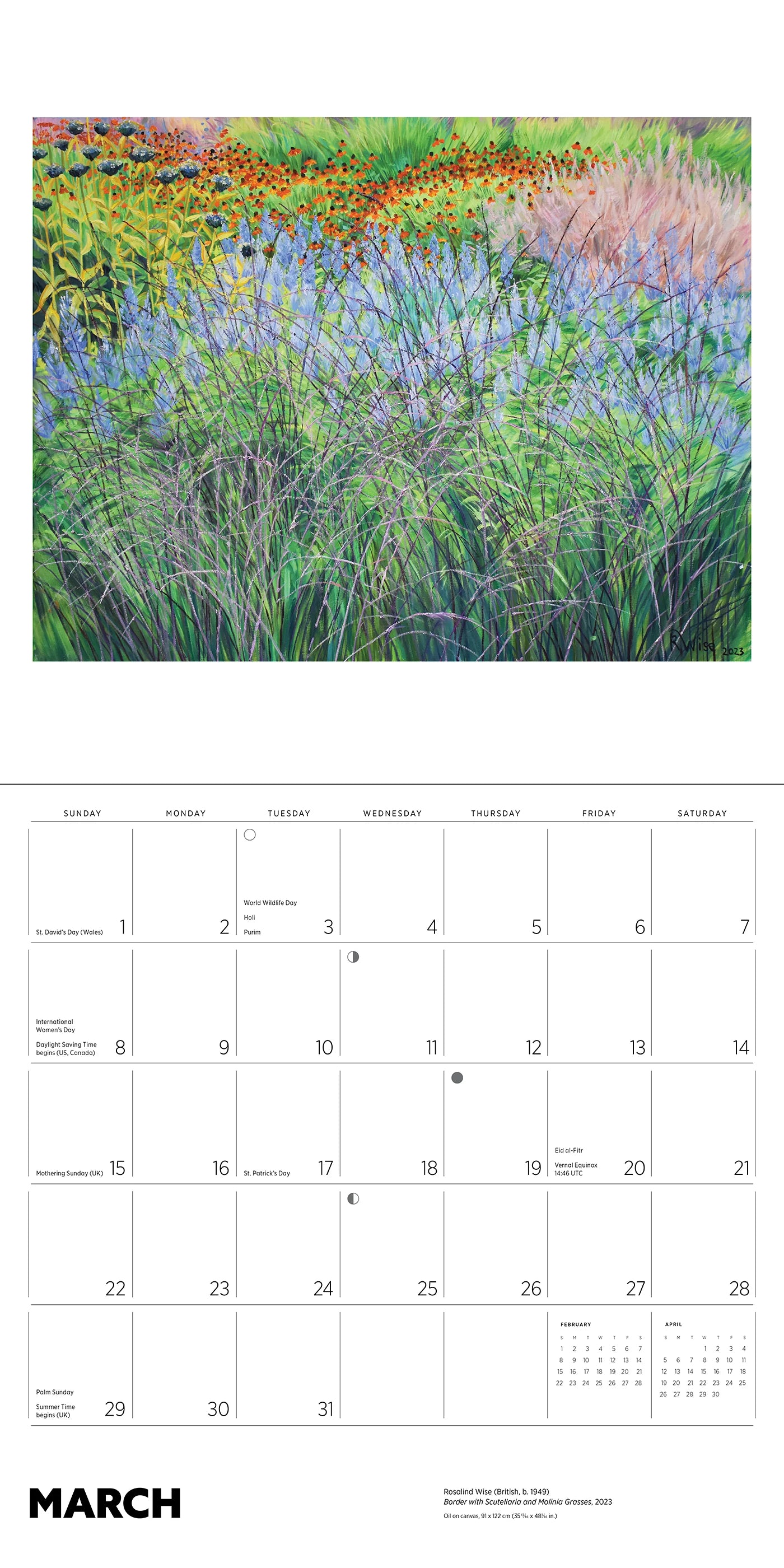 Rosalind Wise 2026 Wall Calendar