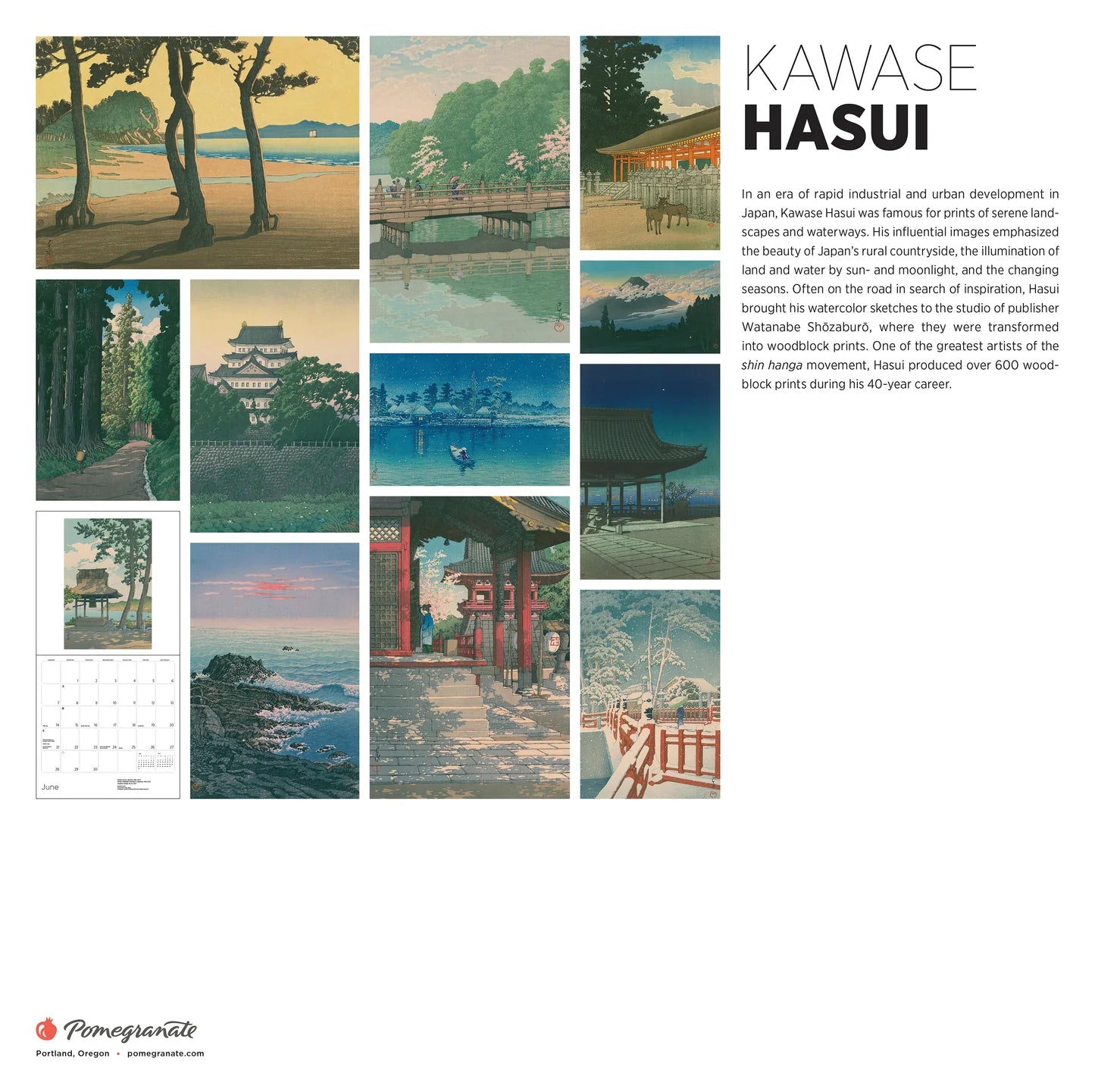 Kawase Hasui 2026 Wall Calendar