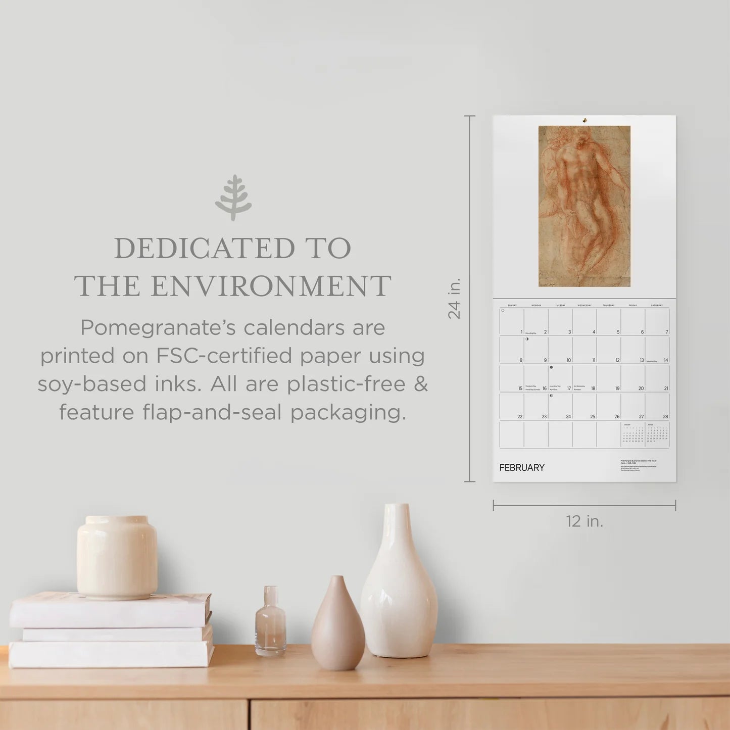 Michelangelo 2026 Wall Calendar