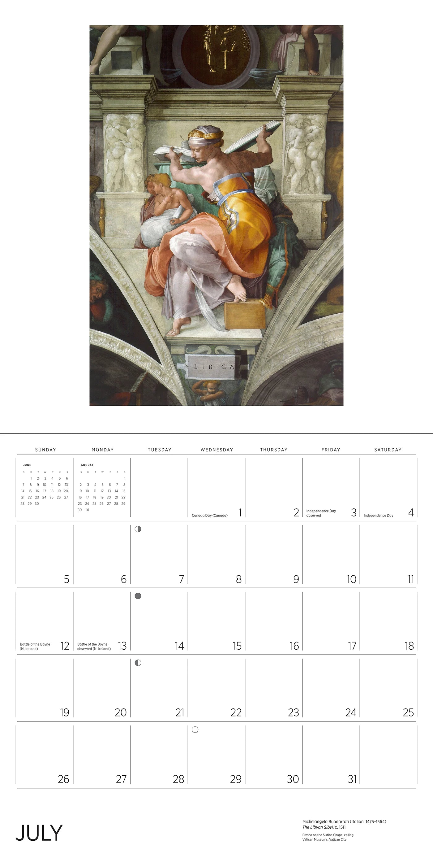 Michelangelo 2026 Wall Calendar