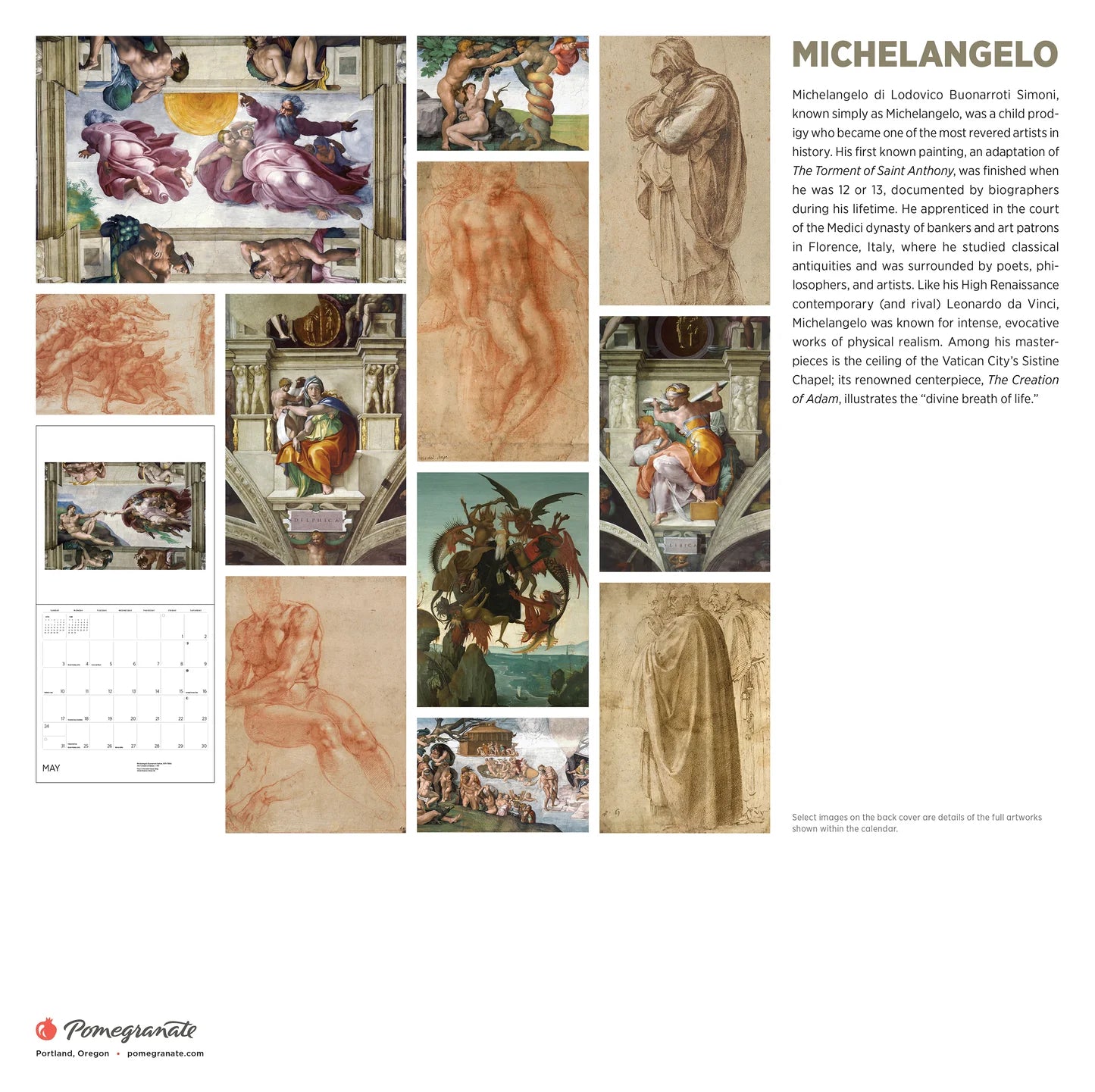 Michelangelo 2026 Wall Calendar