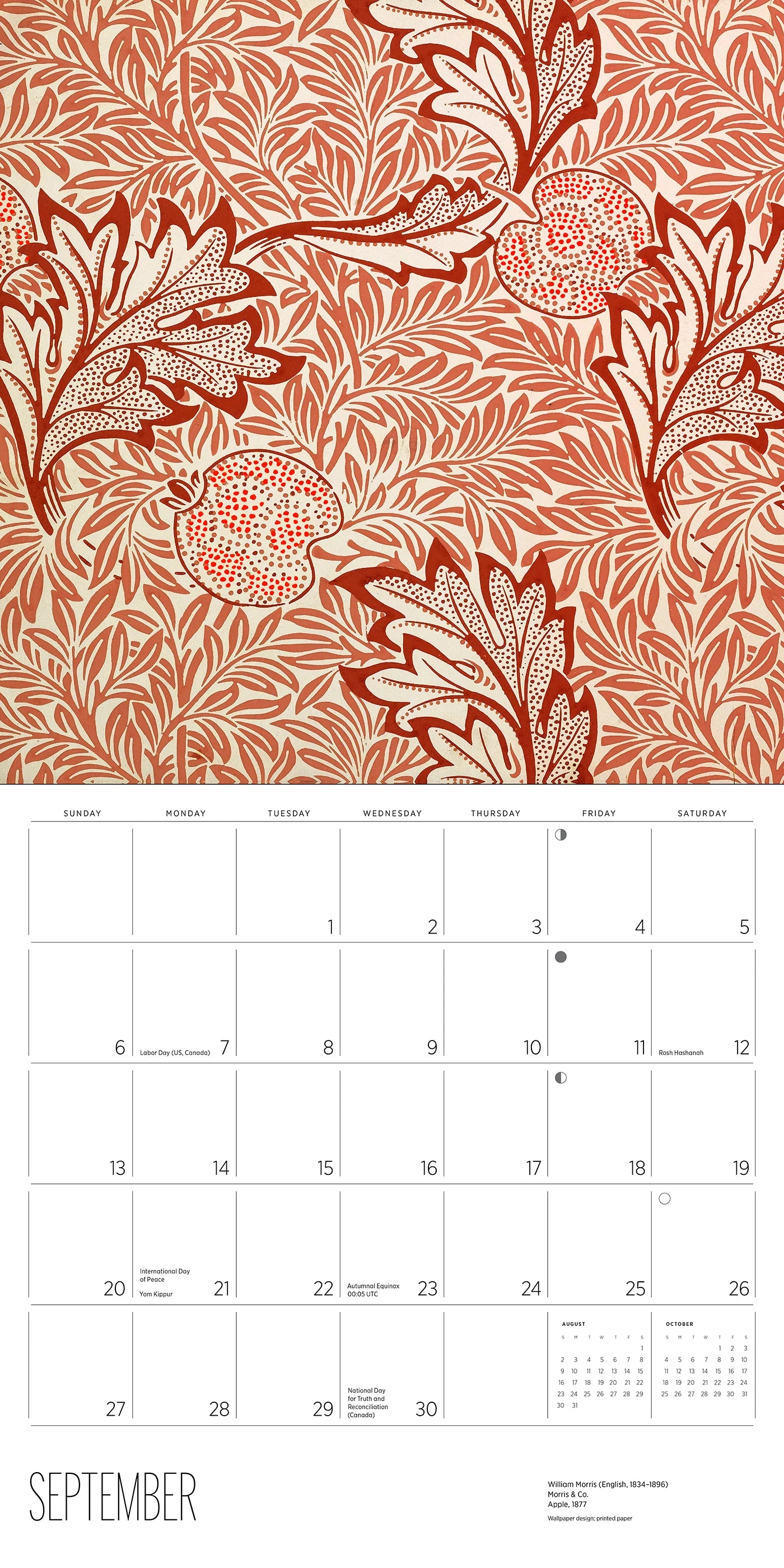 William Morris Arts & Crafts Designs 2026 Wall Calendar