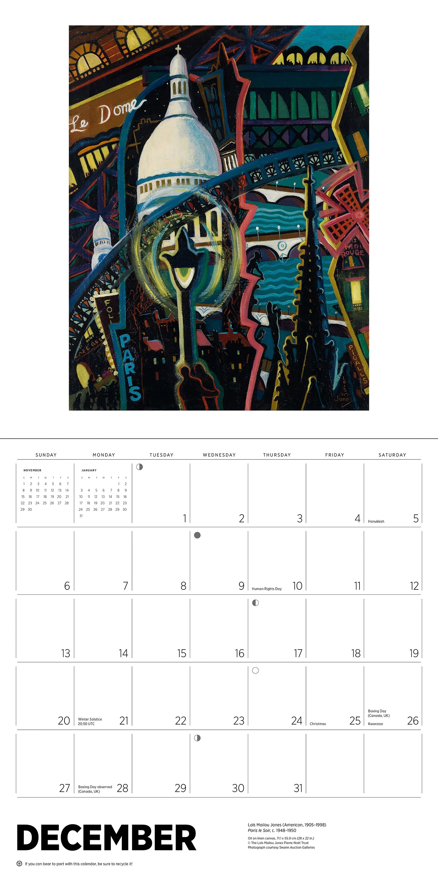 African American Art 2026 Wall Calendar