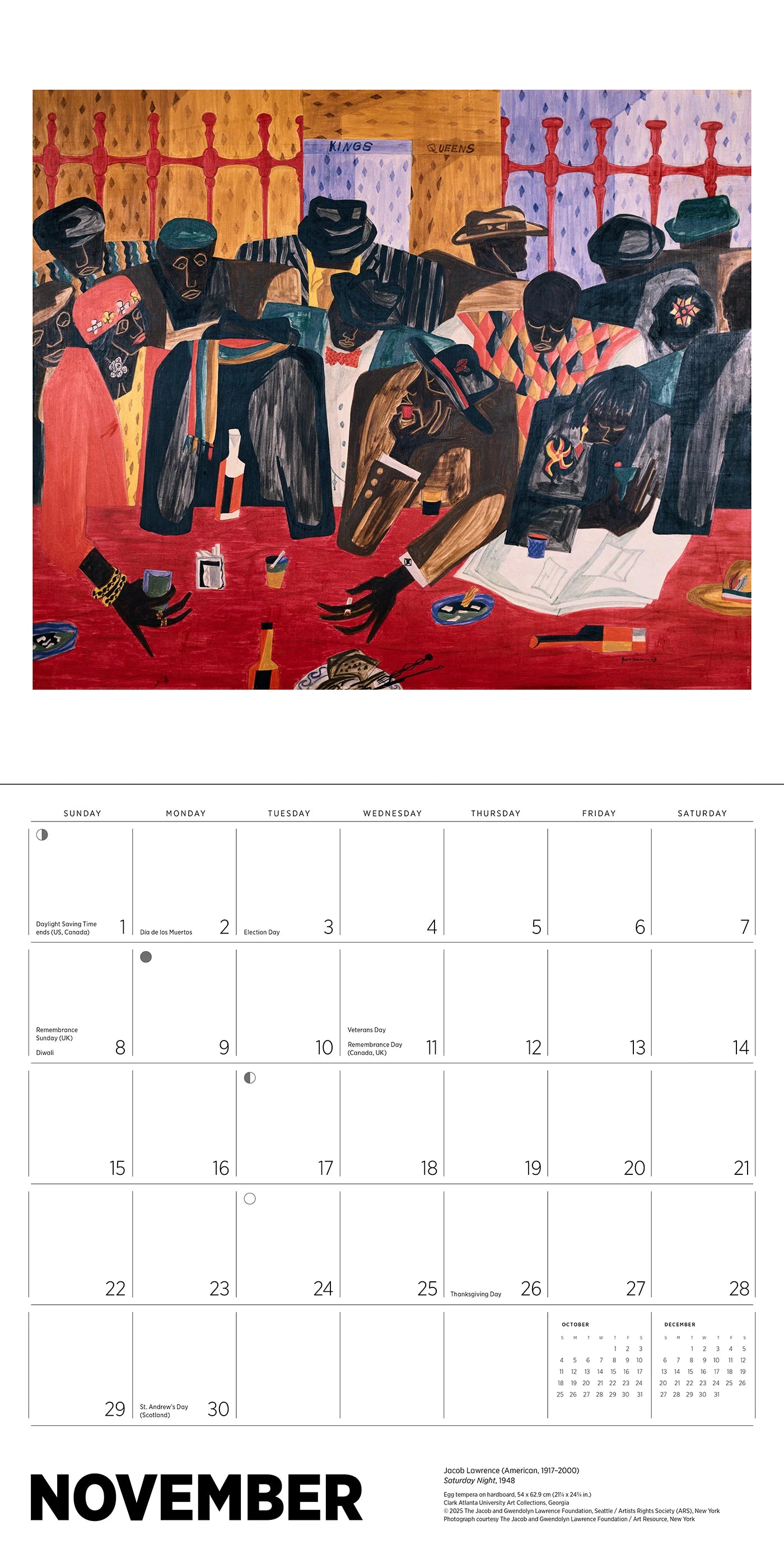 African American Art 2026 Wall Calendar