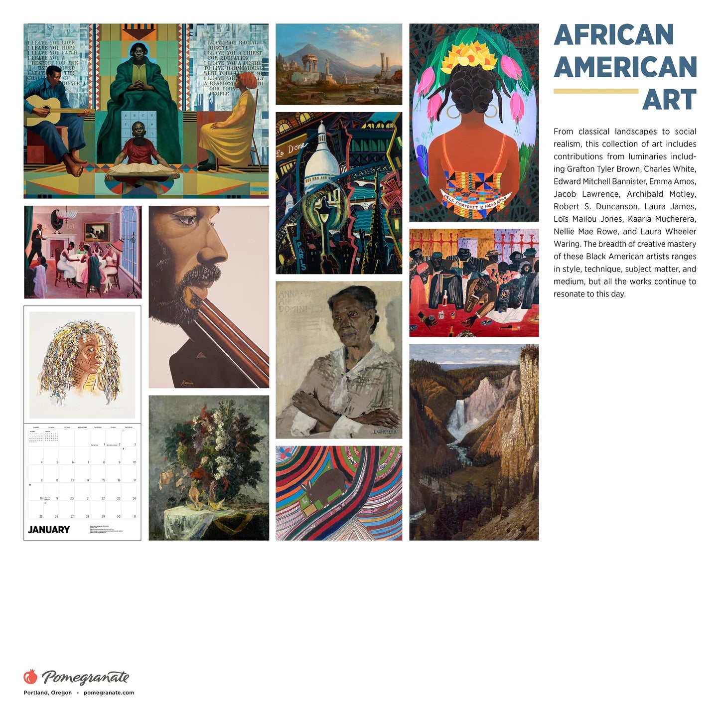 African American Art 2026 Wall Calendar