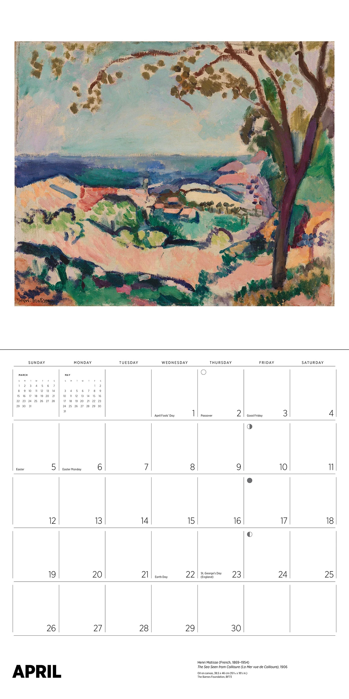 Henri Matisse 2026 Wall Calendar
