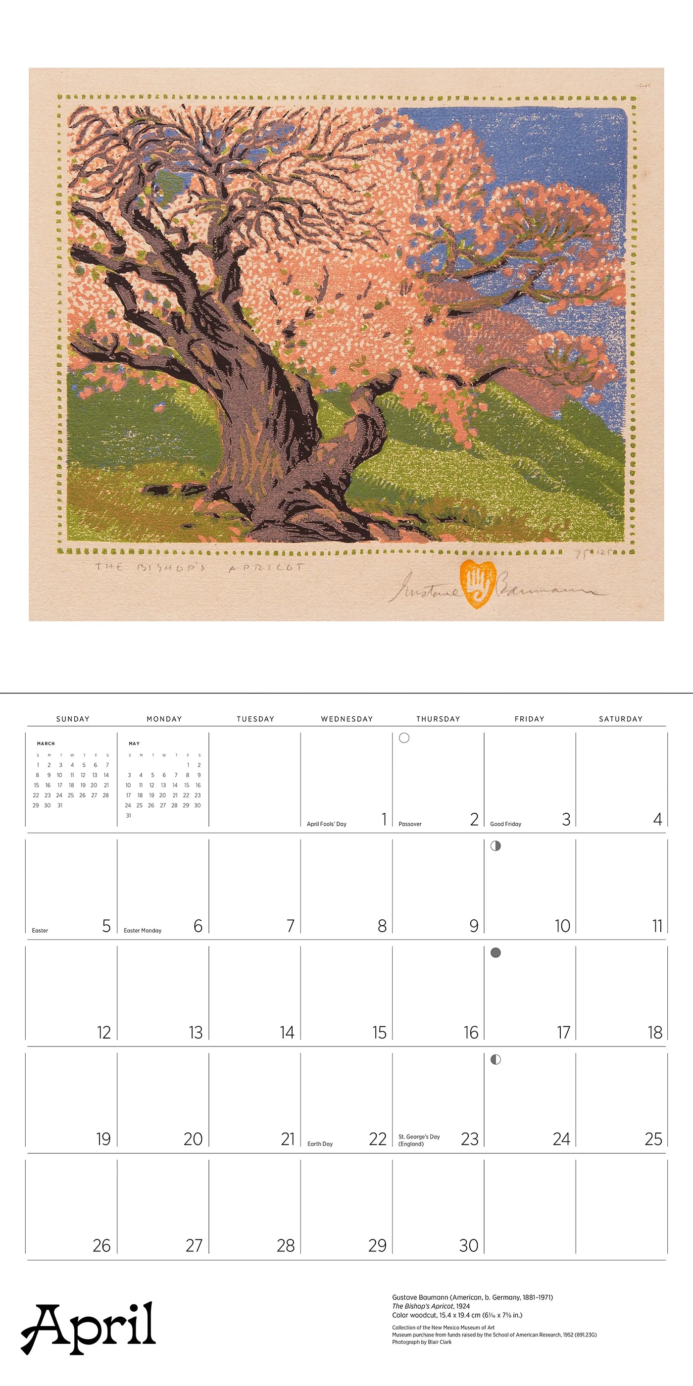 A Small, Untroubled World: The Art of Gustave Baumann 2026 Calendar