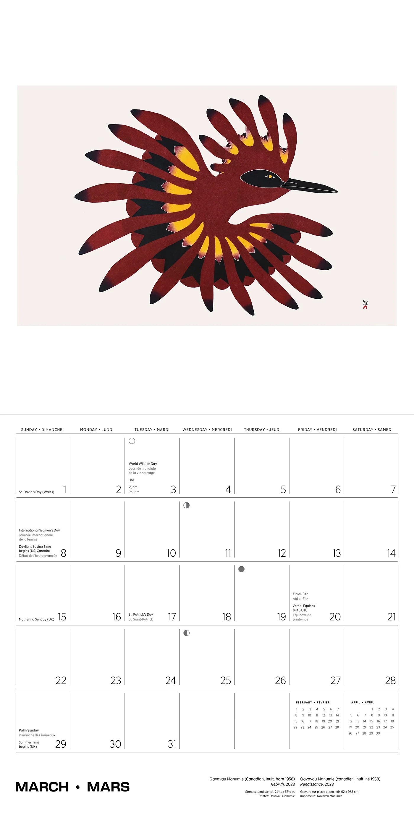 Inuit Art: Kinngait 2026 Wall Calendar