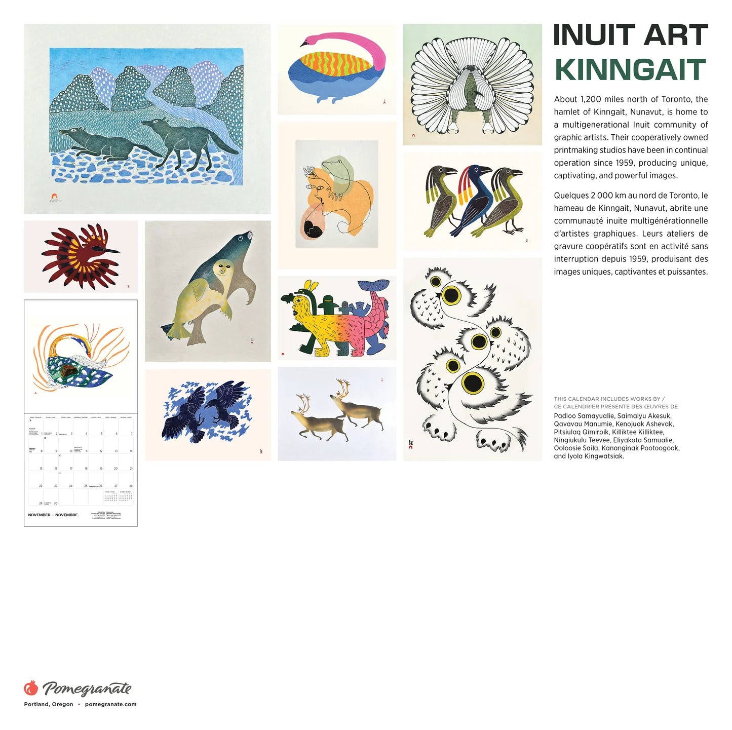 Inuit Art: Kinngait 2026 Wall Calendar