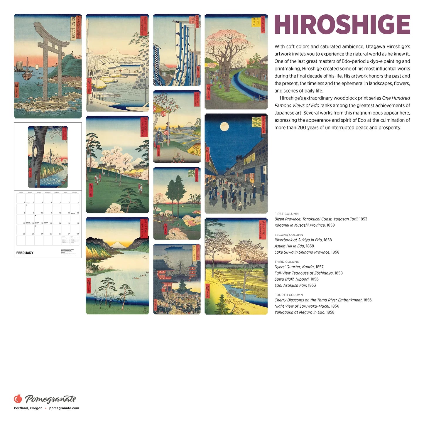 Hiroshige 2026 Wall Calendar