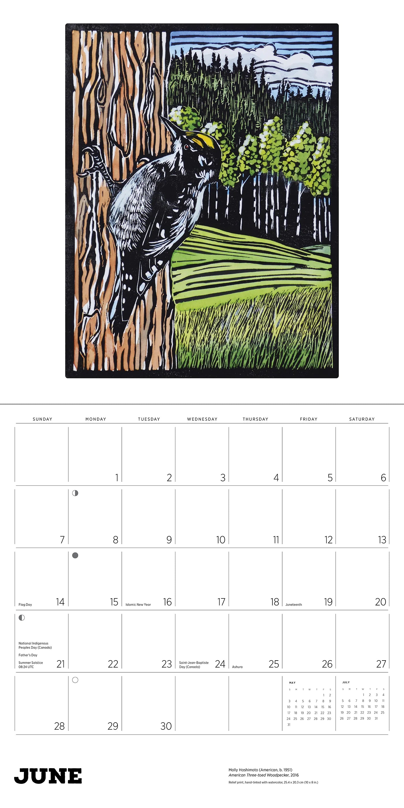Molly Hashimoto Birds 2026 Wall Calendar