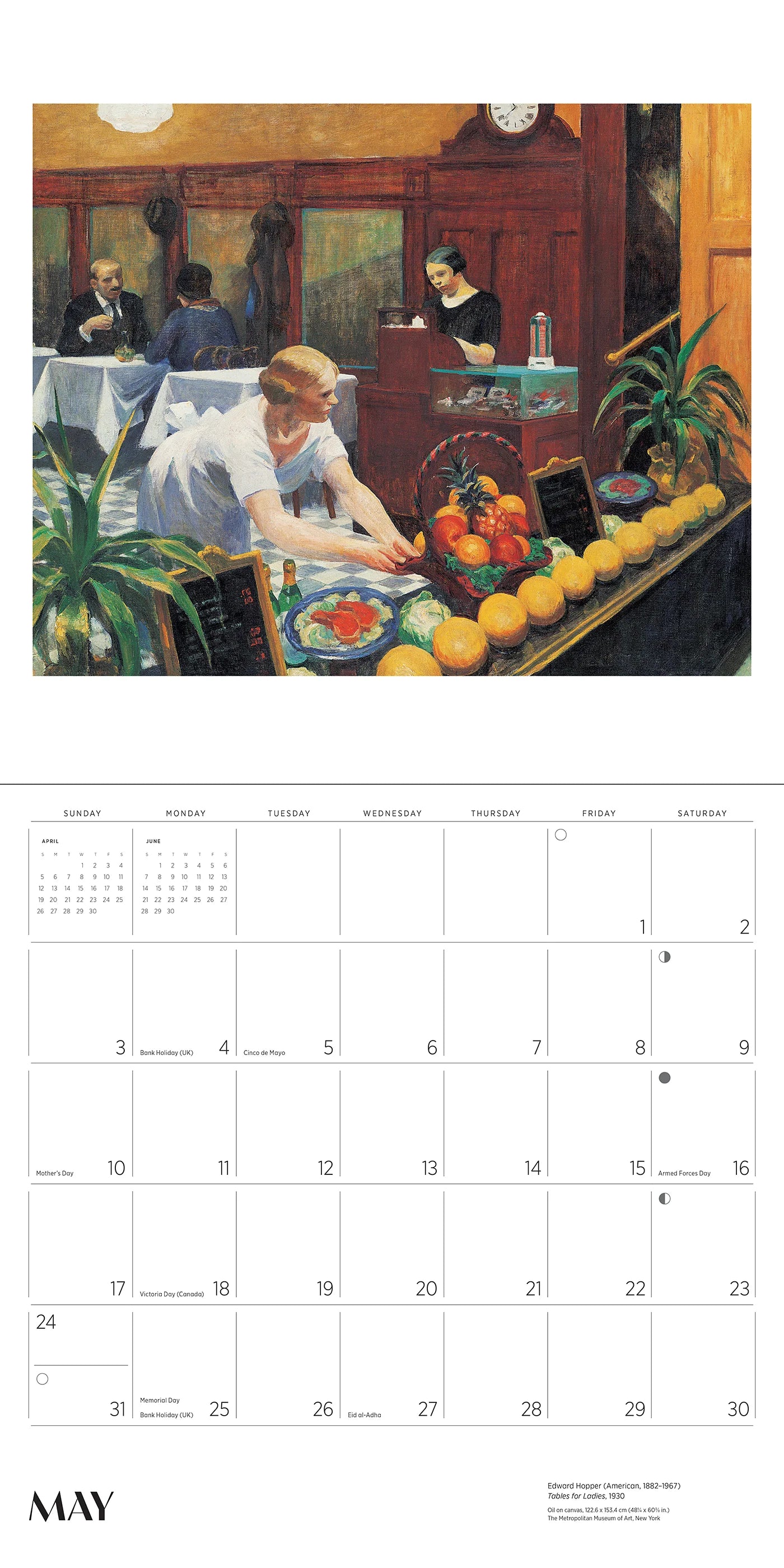 Edward Hopper 2026 Wall Calendar