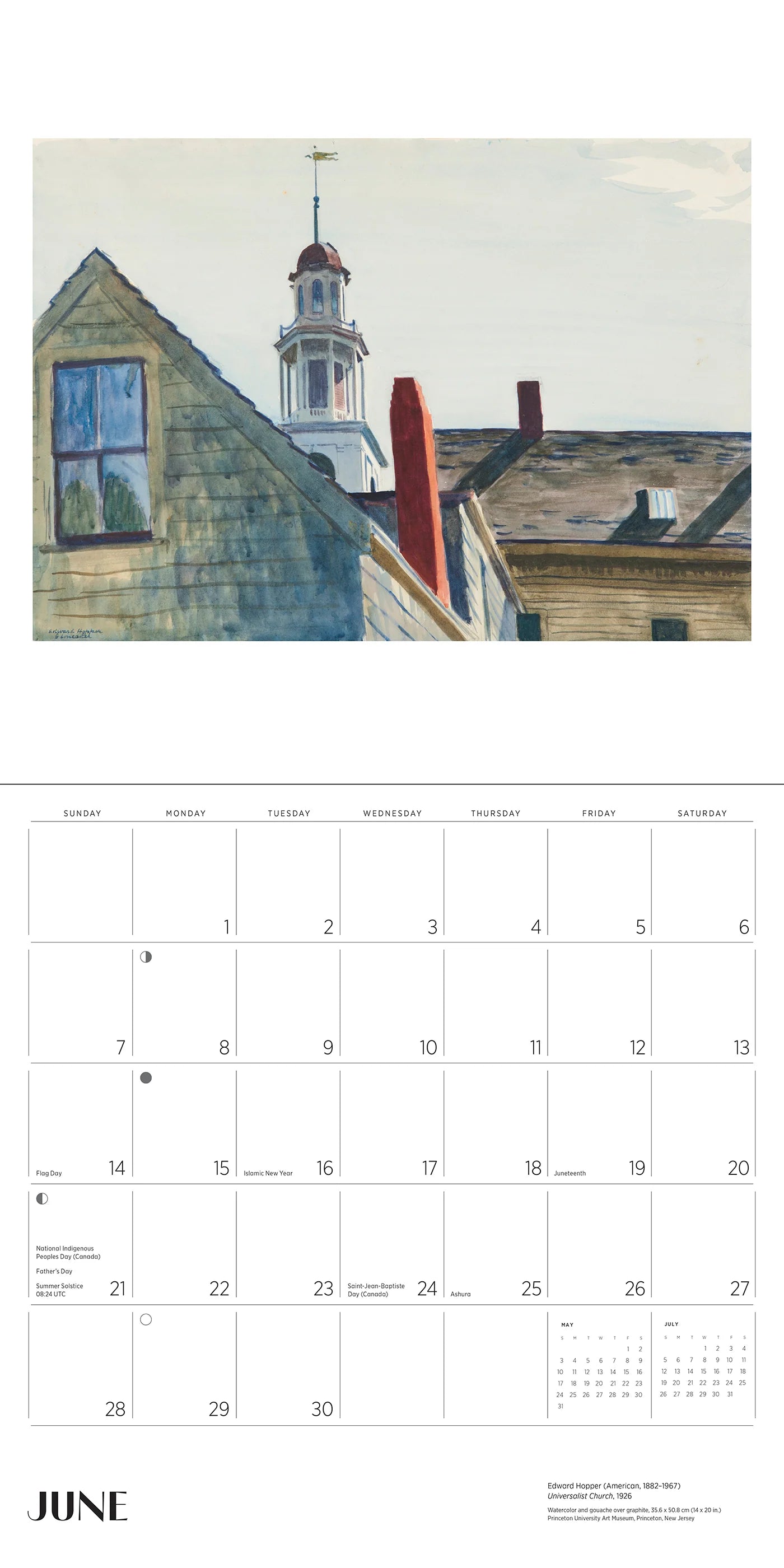 Edward Hopper 2026 Wall Calendar