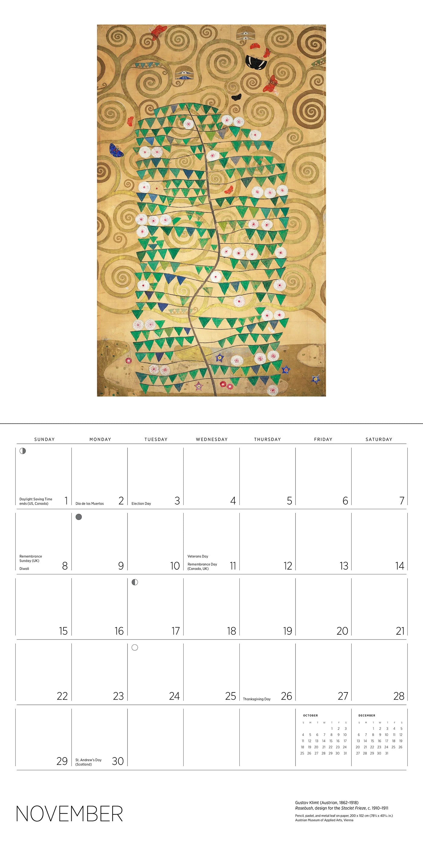 Gustav Klimt 2026 Wall Calendar