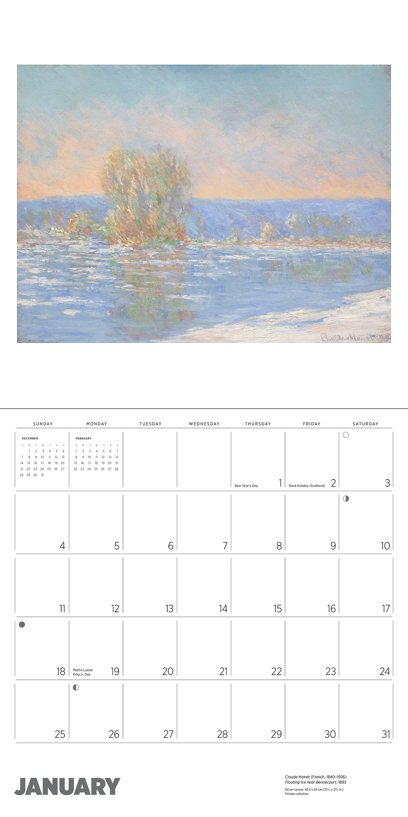 Claude Monet 2026 Wall Calendar