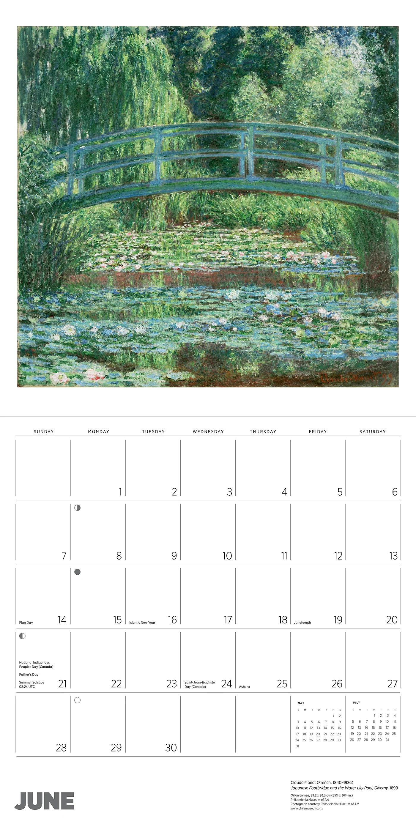 Claude Monet 2026 Wall Calendar