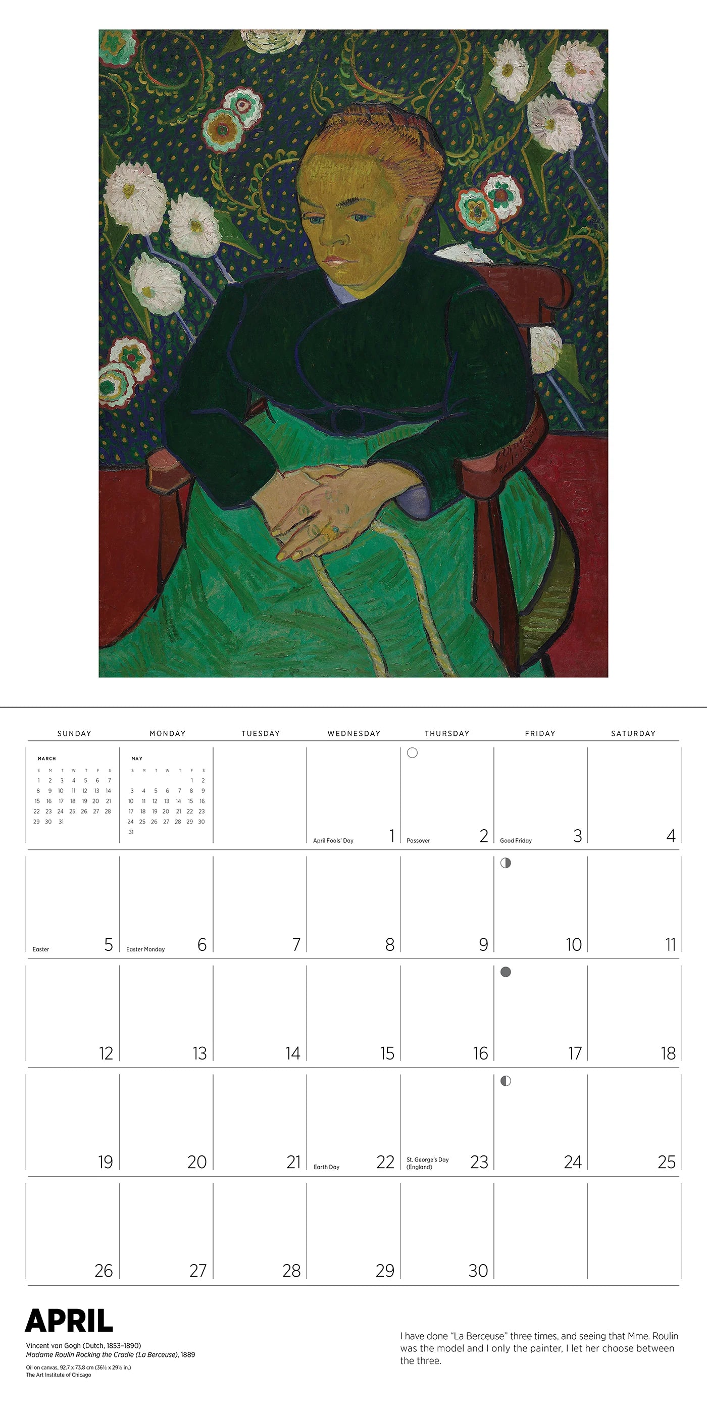 Vincent van Gogh 2026 Wall Calendar