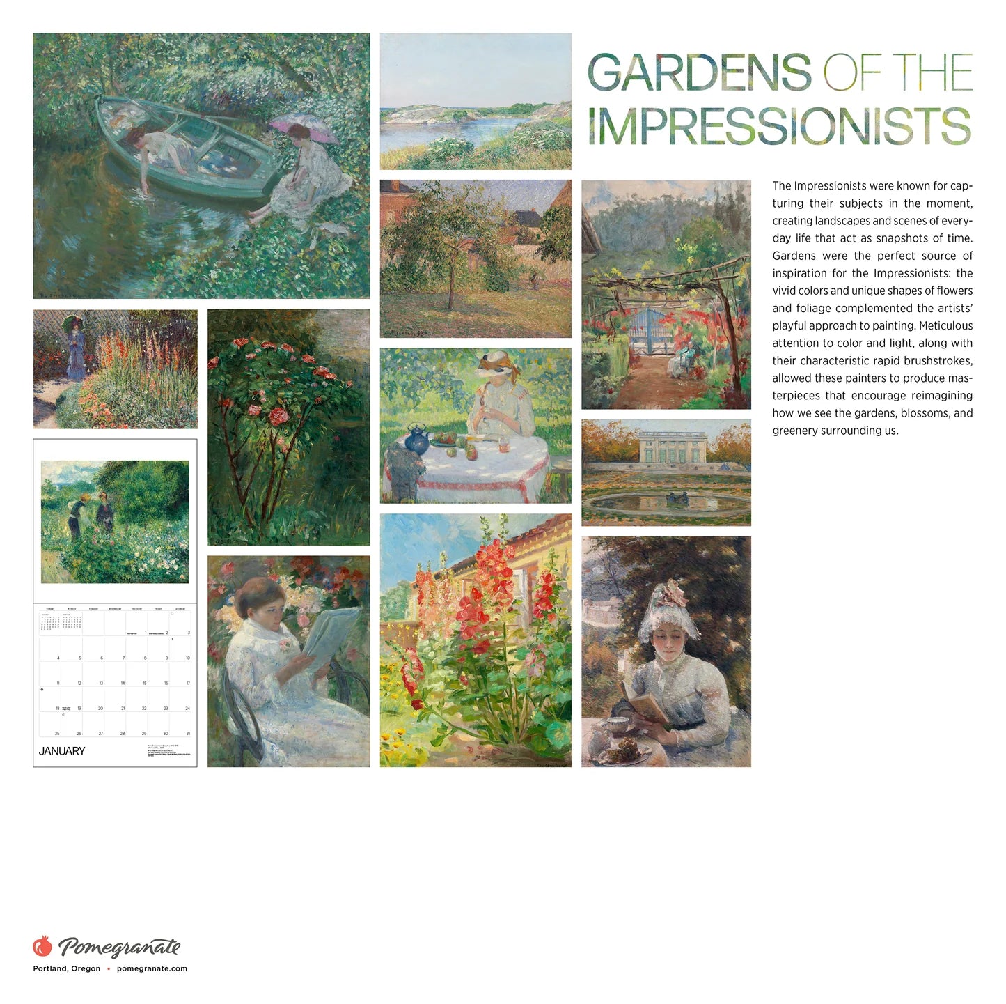 Garden of The Impressionists 2026 Wall Calendar