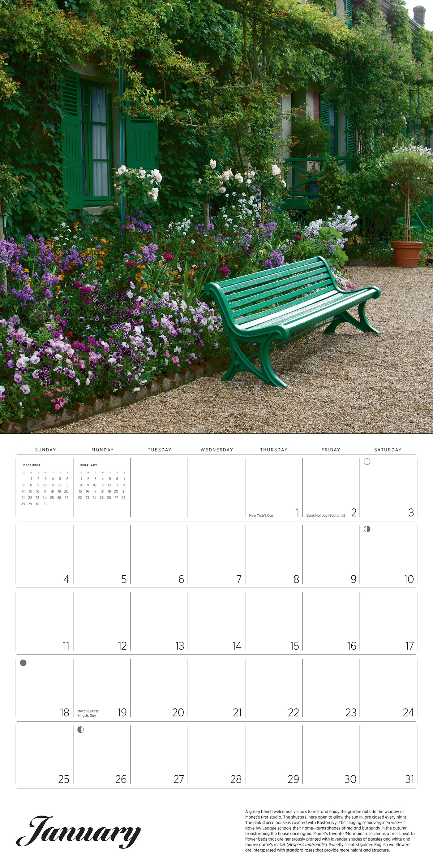 Monet's Passion: The Gardens at Giverny 2026 Wall Calendar