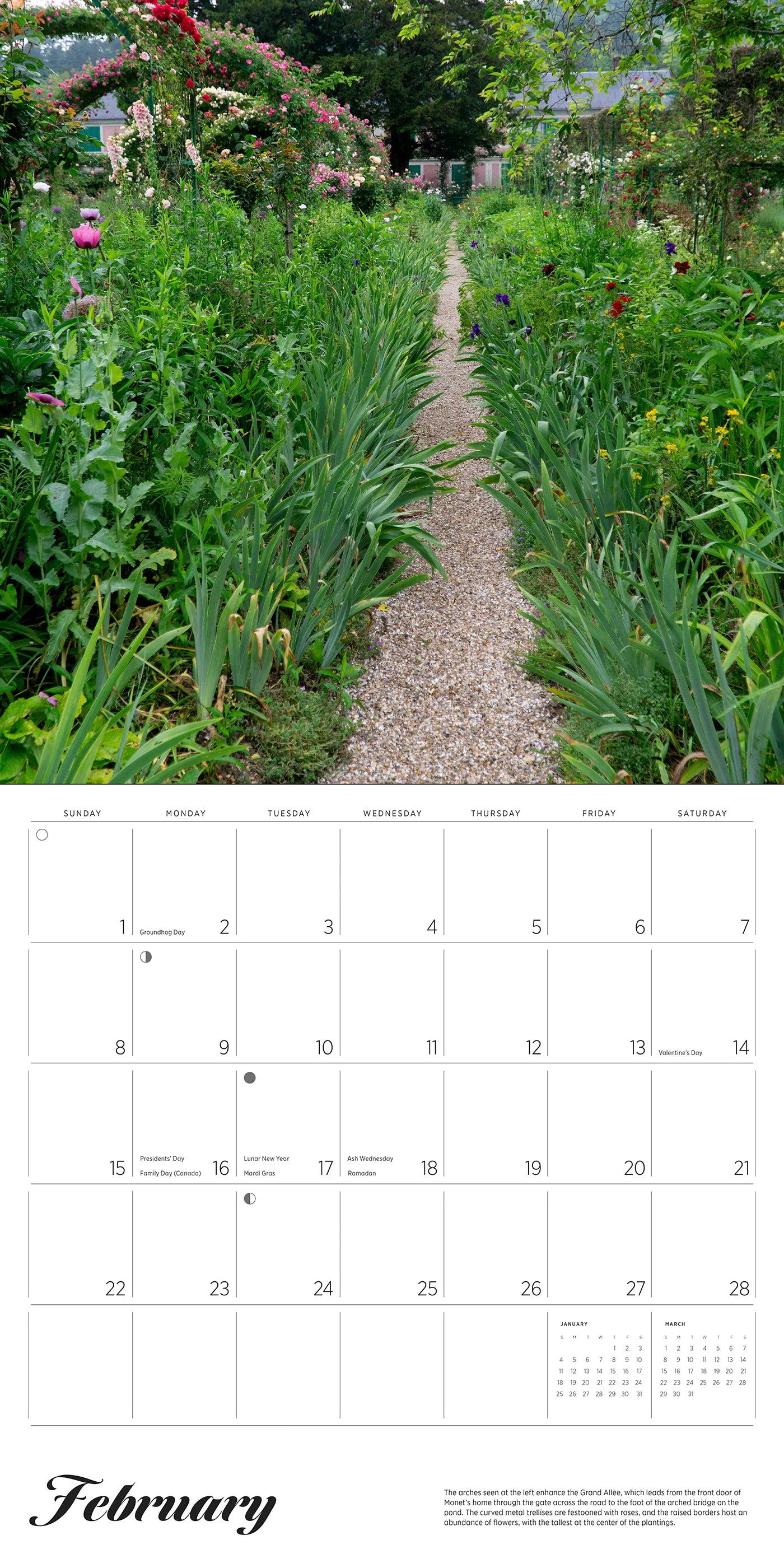 Monet's Passion: The Gardens at Giverny 2026 Wall Calendar