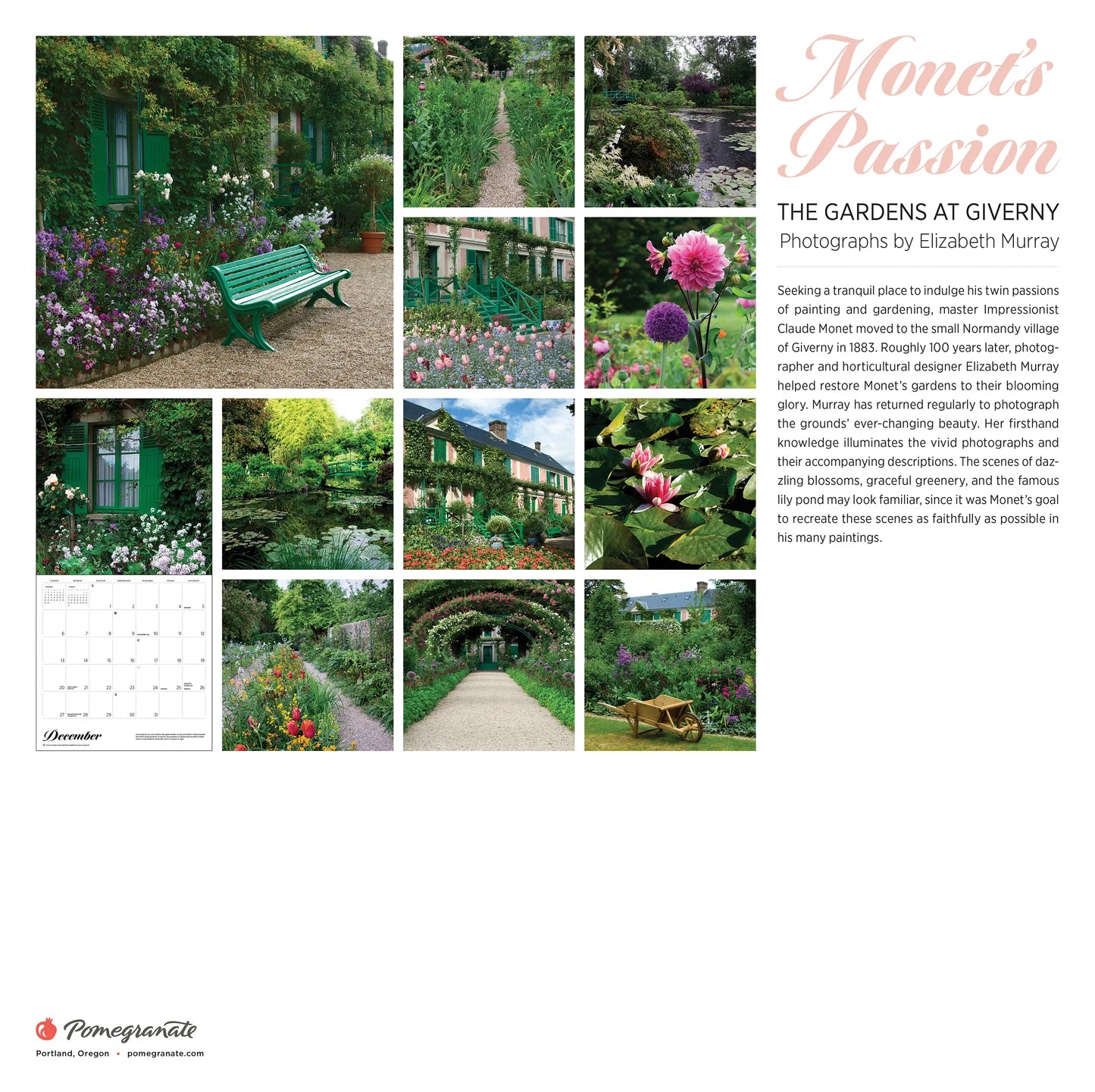 Monet's Passion: The Gardens at Giverny 2026 Wall Calendar