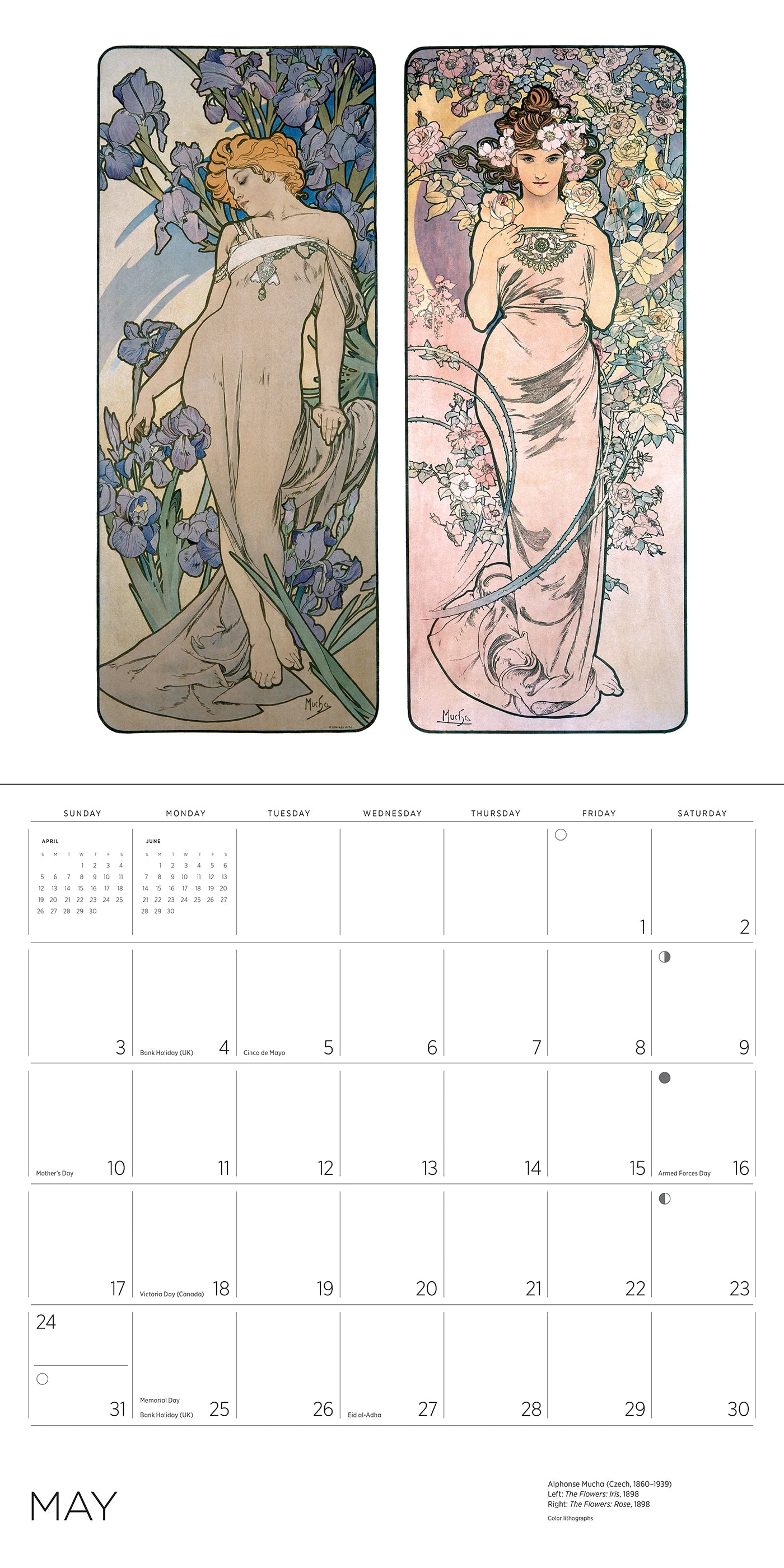Alphonse Mucha 2026 Wall Calendar