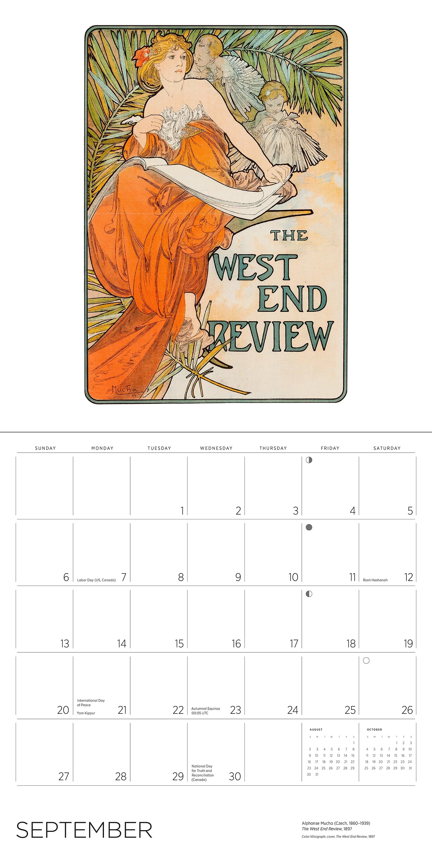 Alphonse Mucha 2026 Wall Calendar
