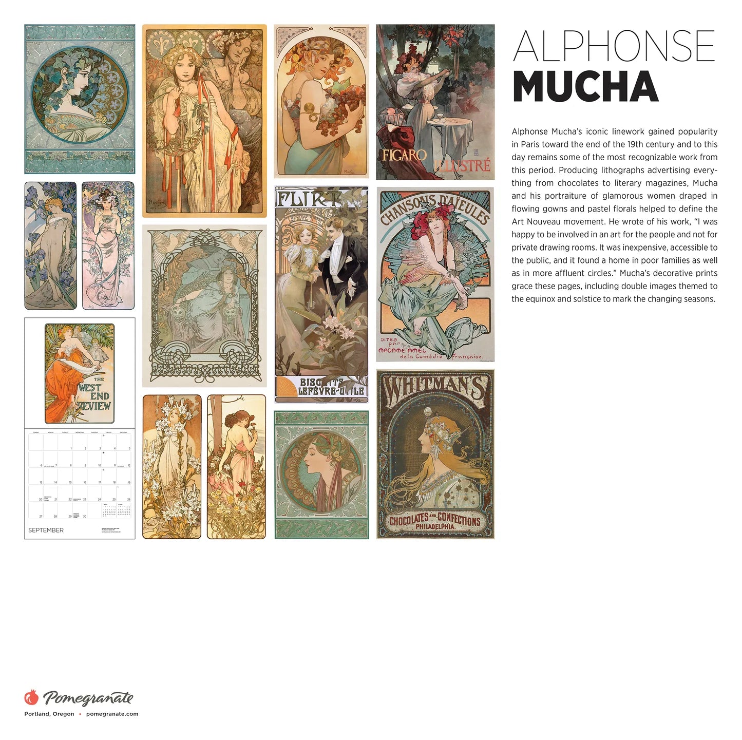 Alphonse Mucha 2026 Wall Calendar