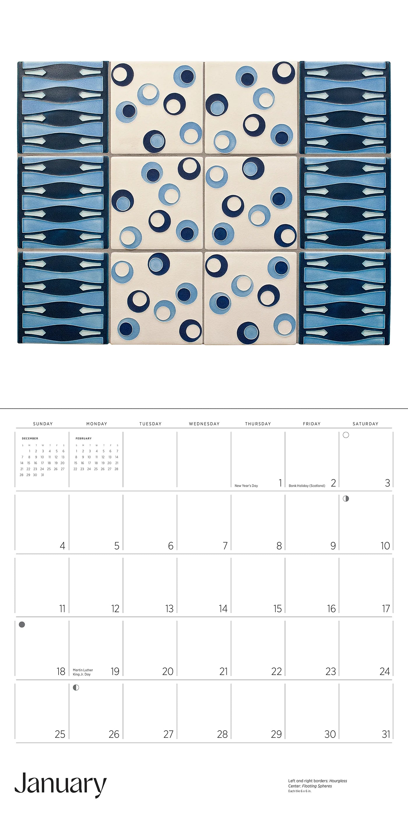 Arts & Crafts Tiles: Made by Motawi Tileworks 2026 Wall Calendar