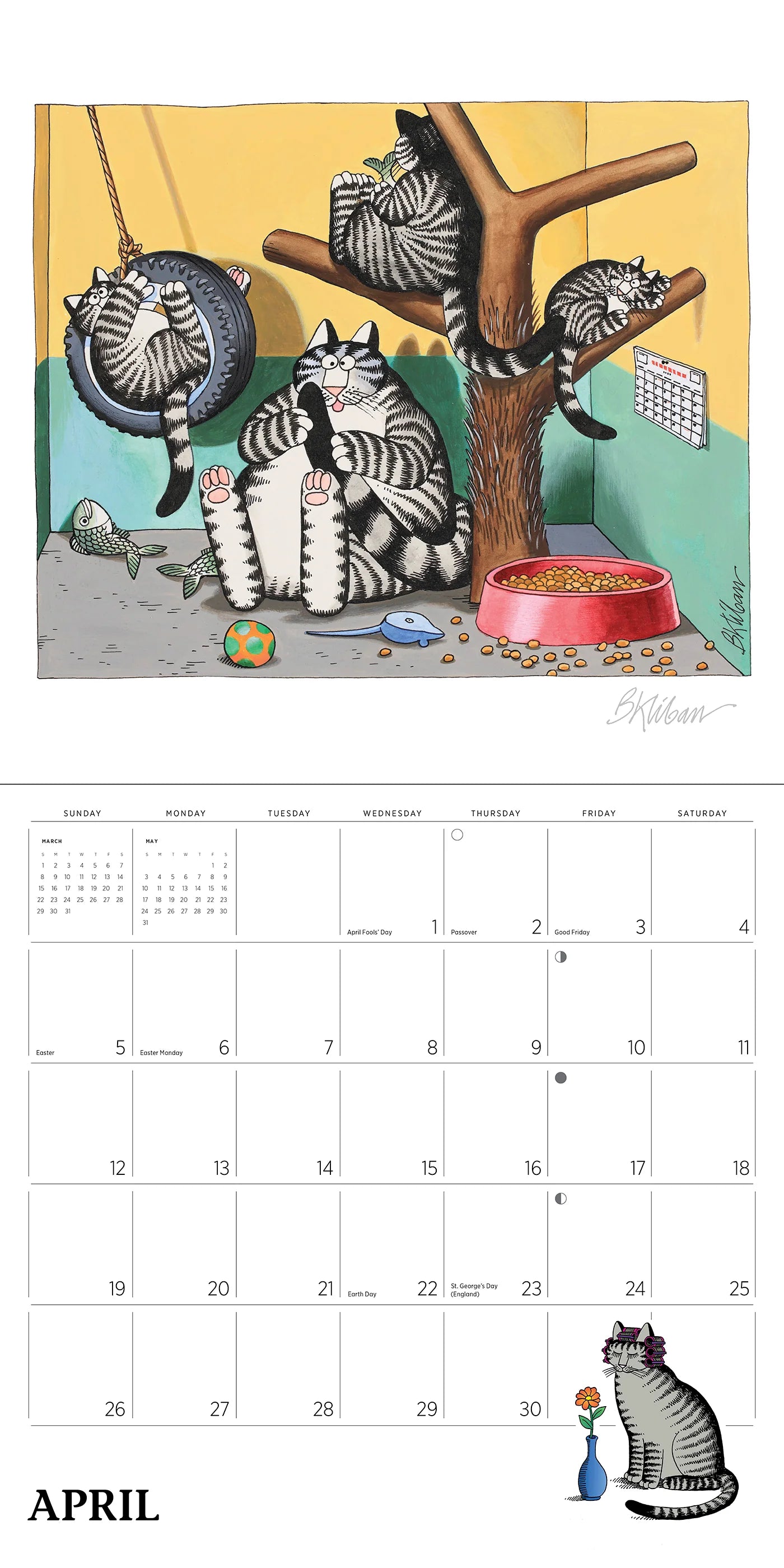 B. Kliban 2026 Cat Calendar