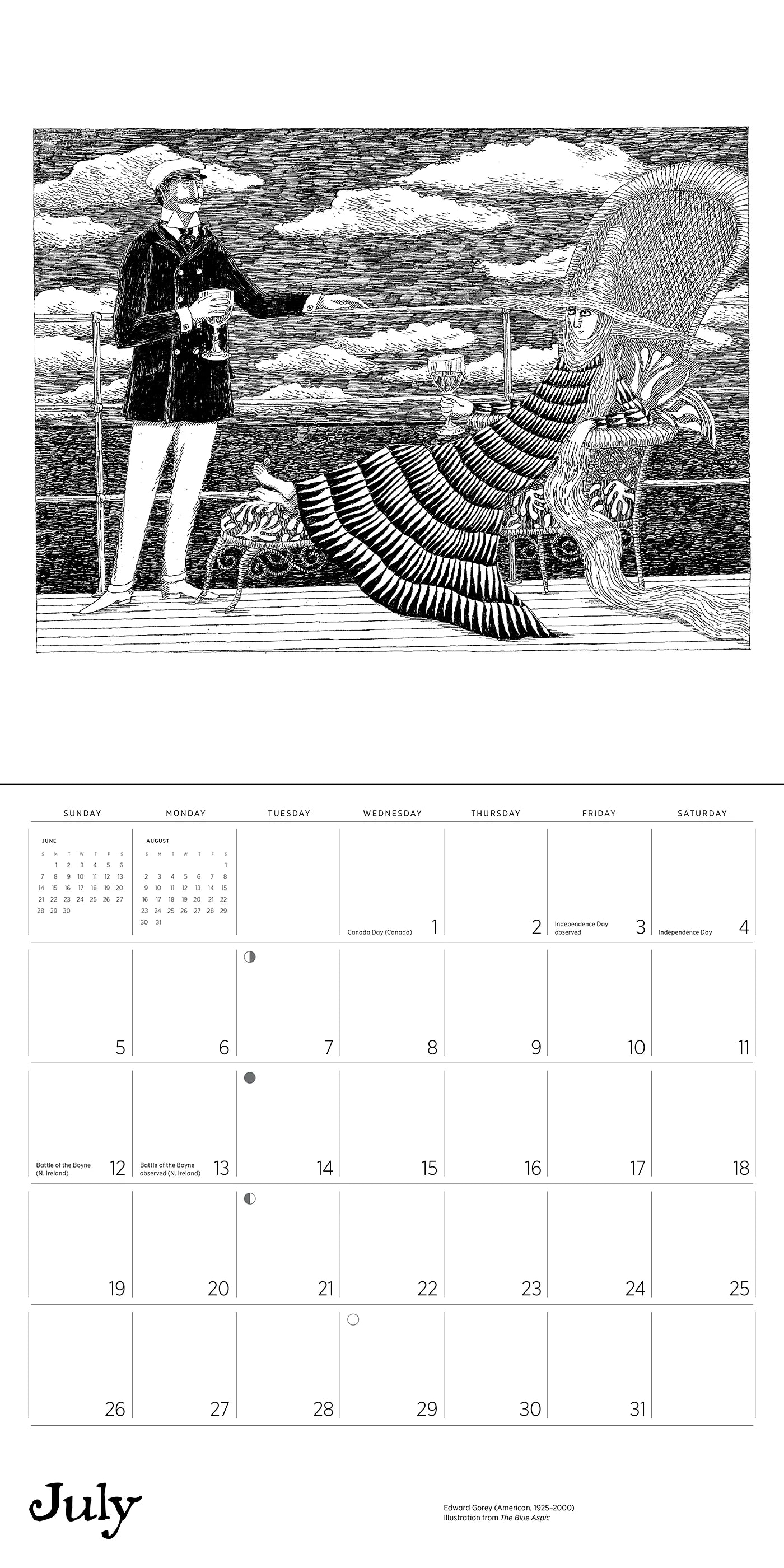 Edward Gorey 2026 Wall Calendar