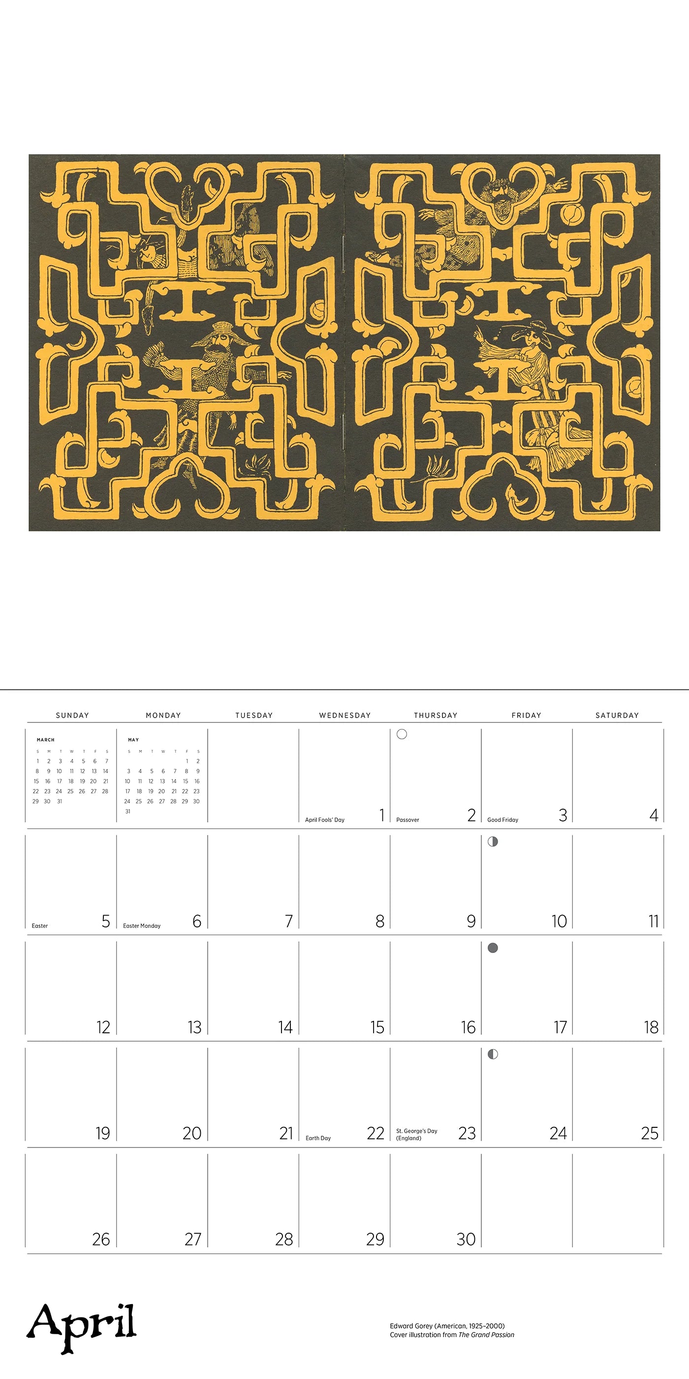 Edward Gorey 2026 Wall Calendar