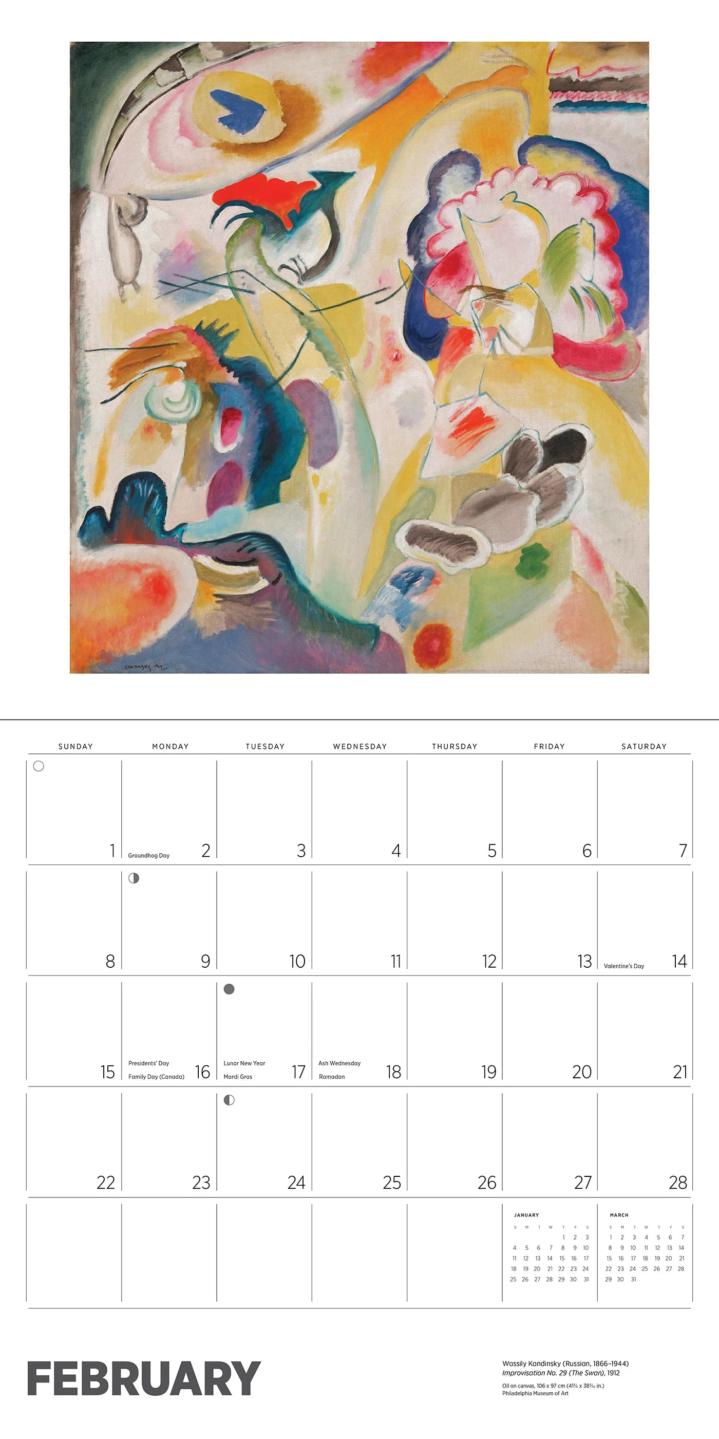 Kandinsky 2026 Wall Calendar