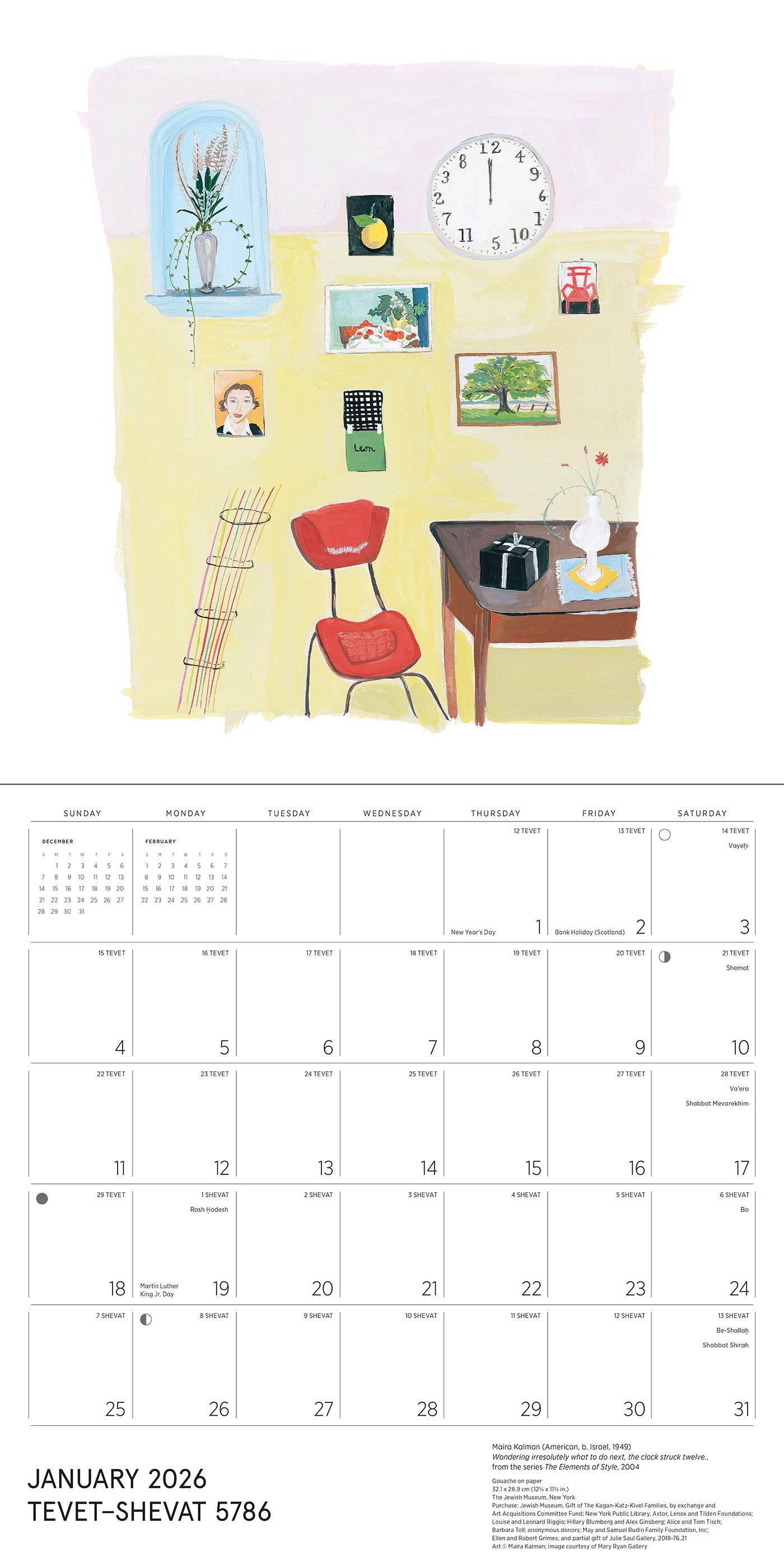The Jewish Museum 2026 Wall Calendar
