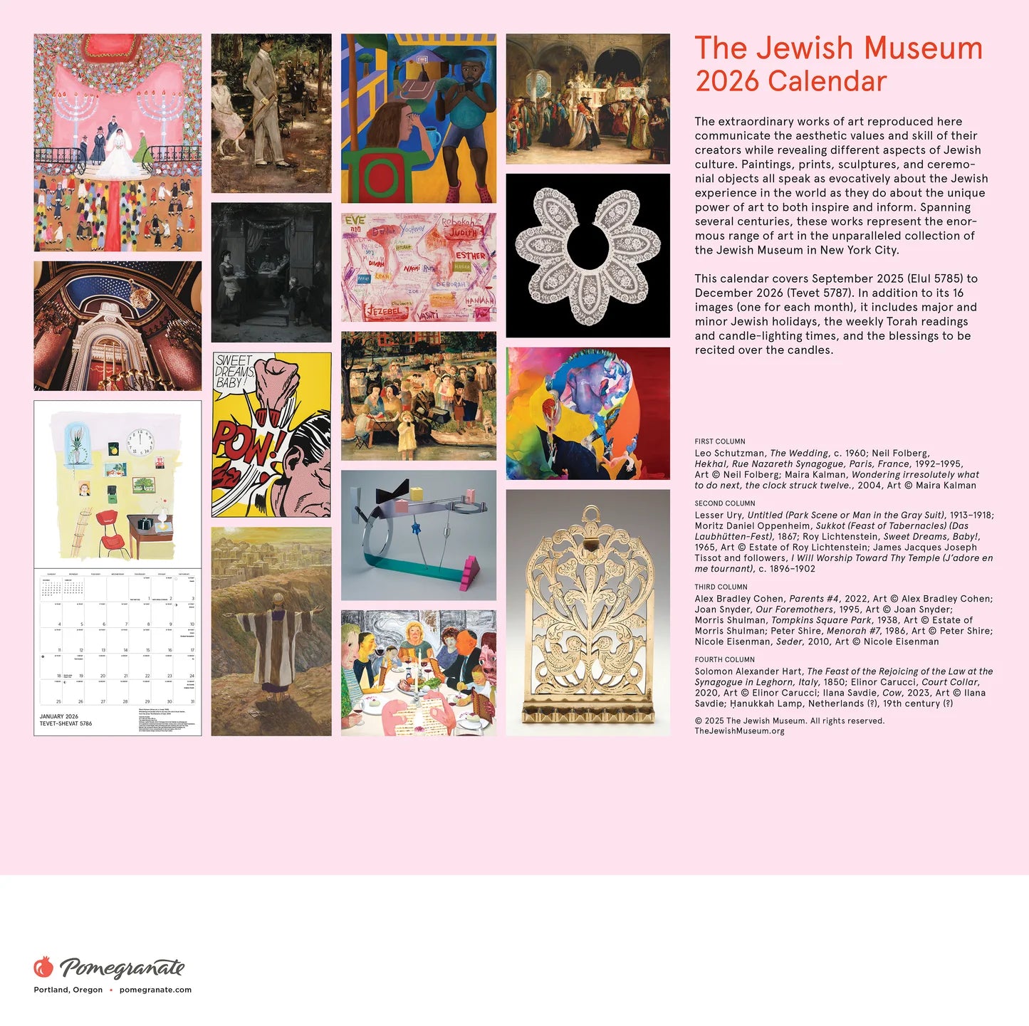 The Jewish Museum 2026 Wall Calendar