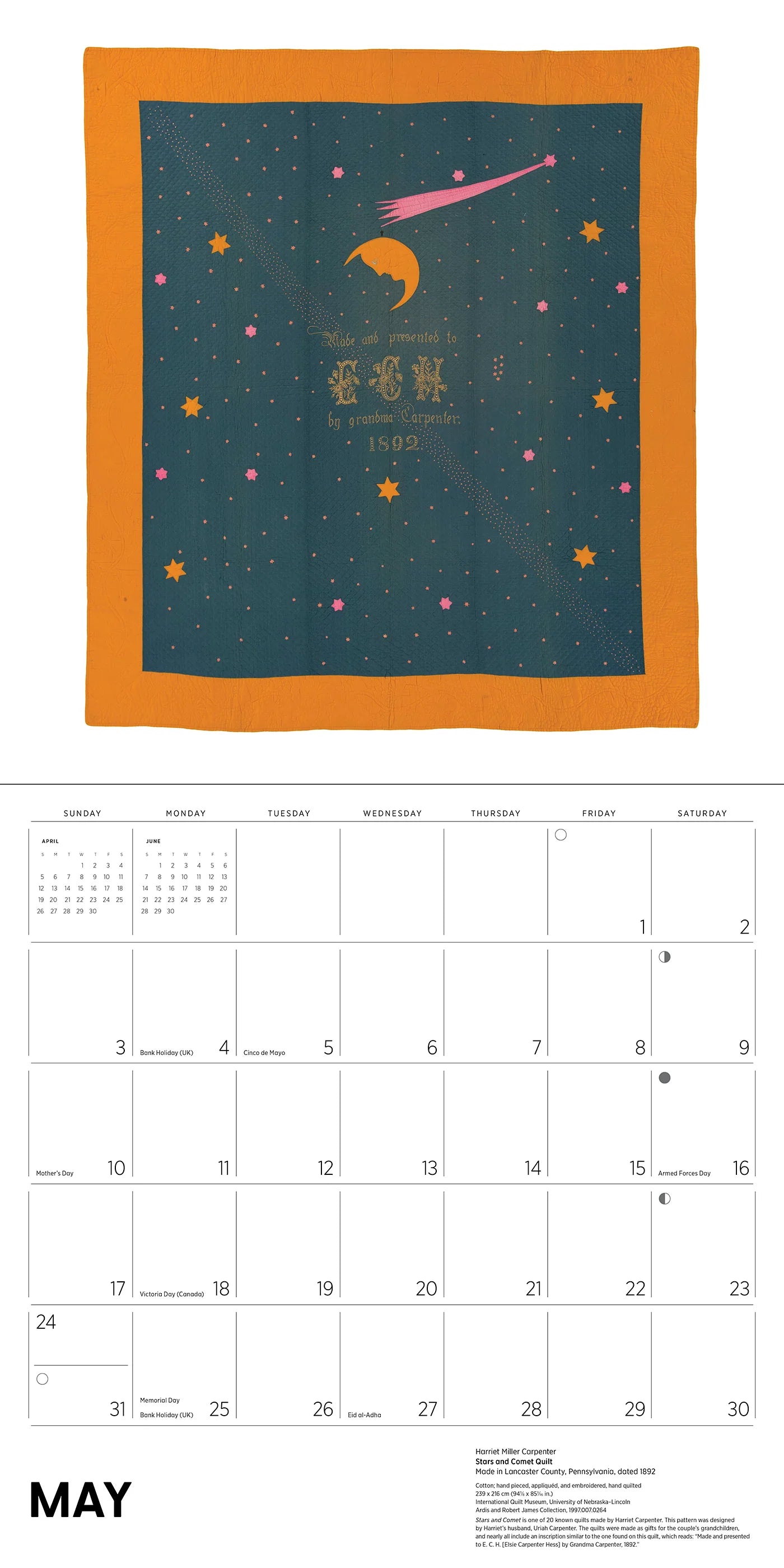 Antique Quilts 2026 Wall Calendar