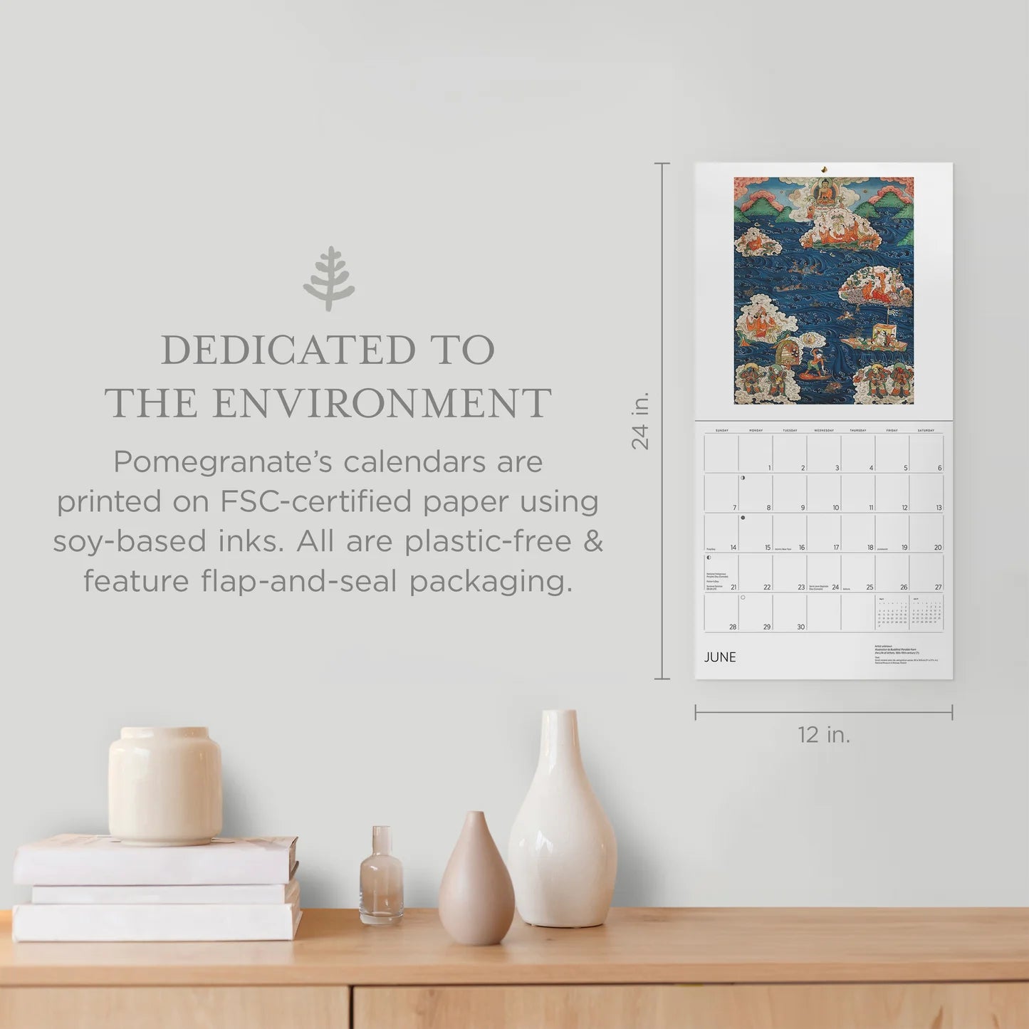 Enlightenment: Buddhist Paintings 2026 Wall Calendar