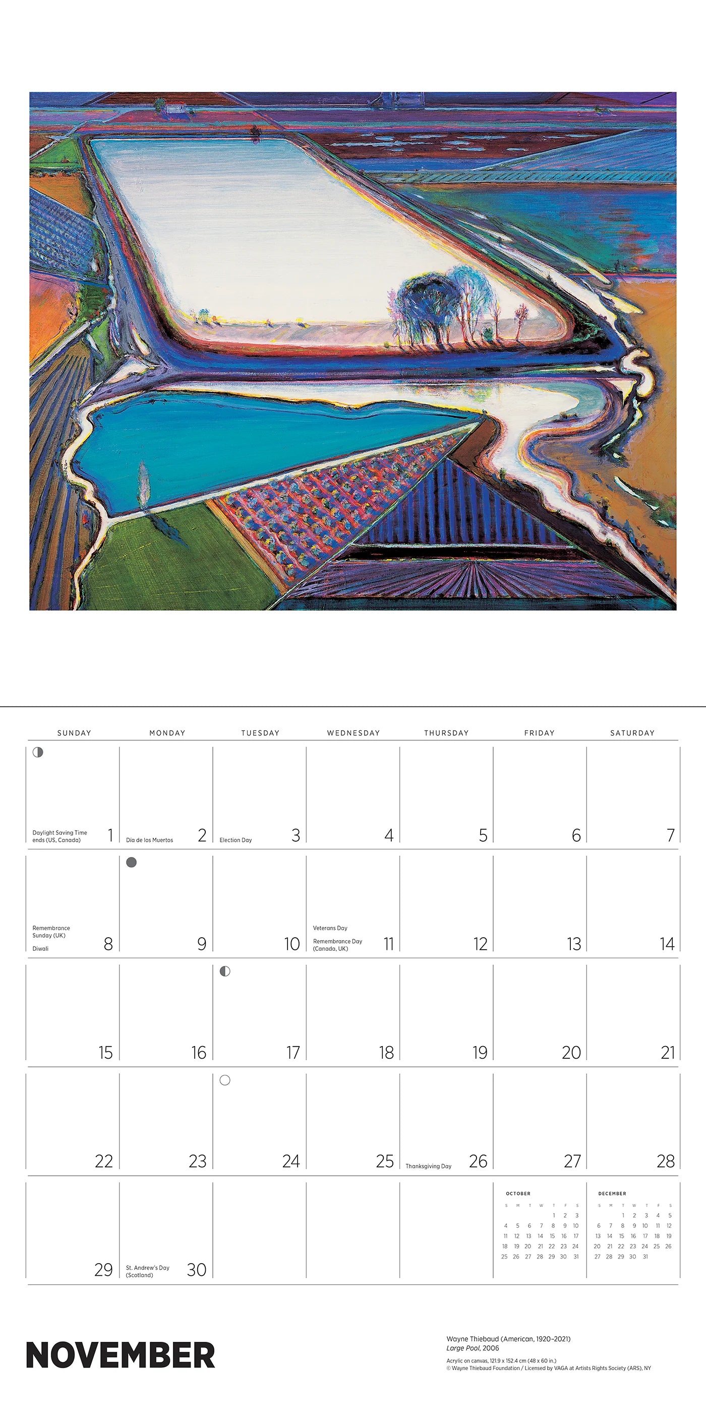 Wayne Thiebaud 2026 Wall Calendar