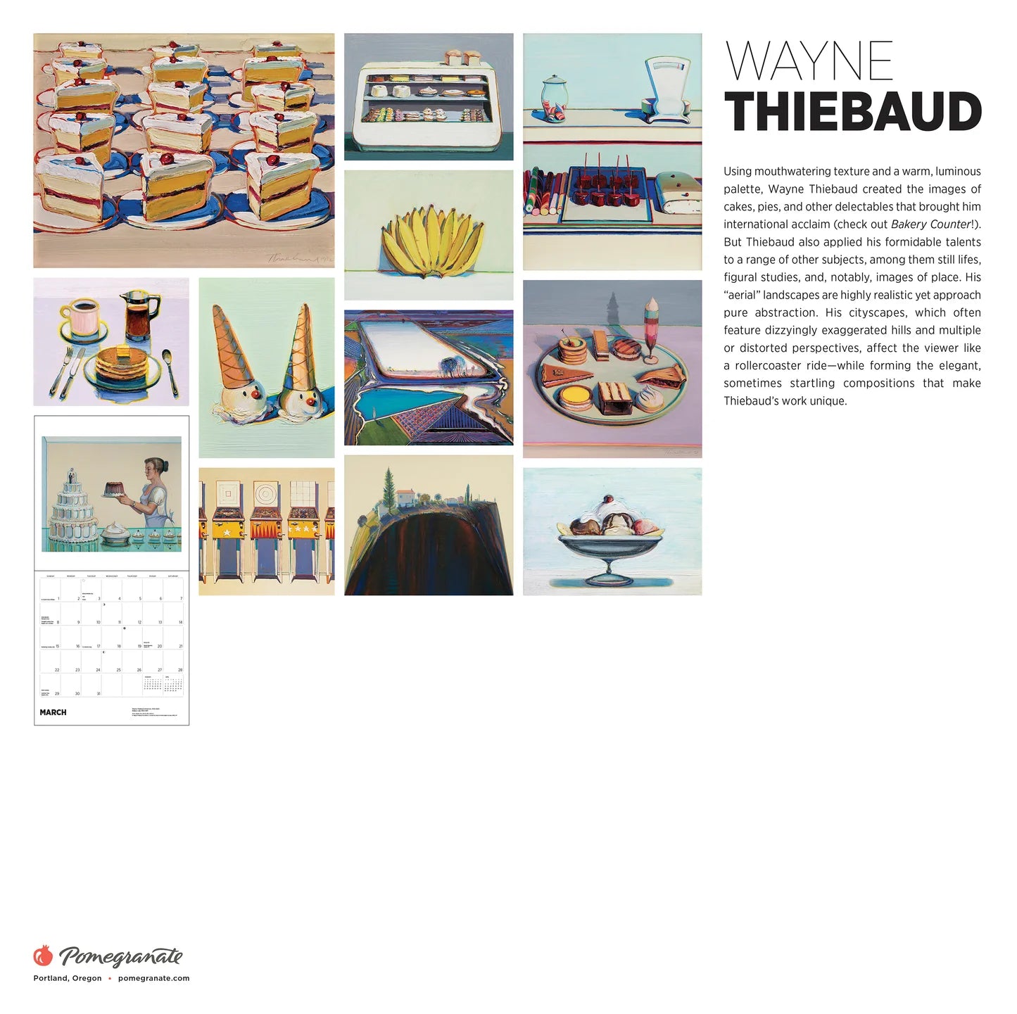 Wayne Thiebaud 2026 Wall Calendar
