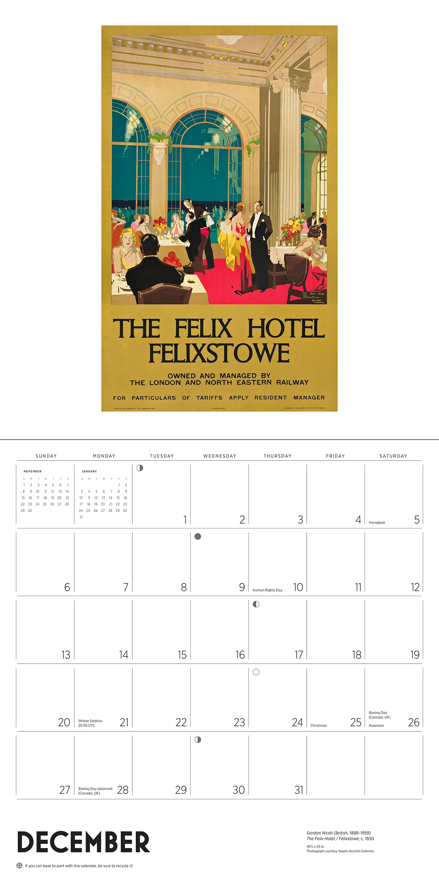 England By Rail: Vintage Travel Posters 2026 Wall Calendar