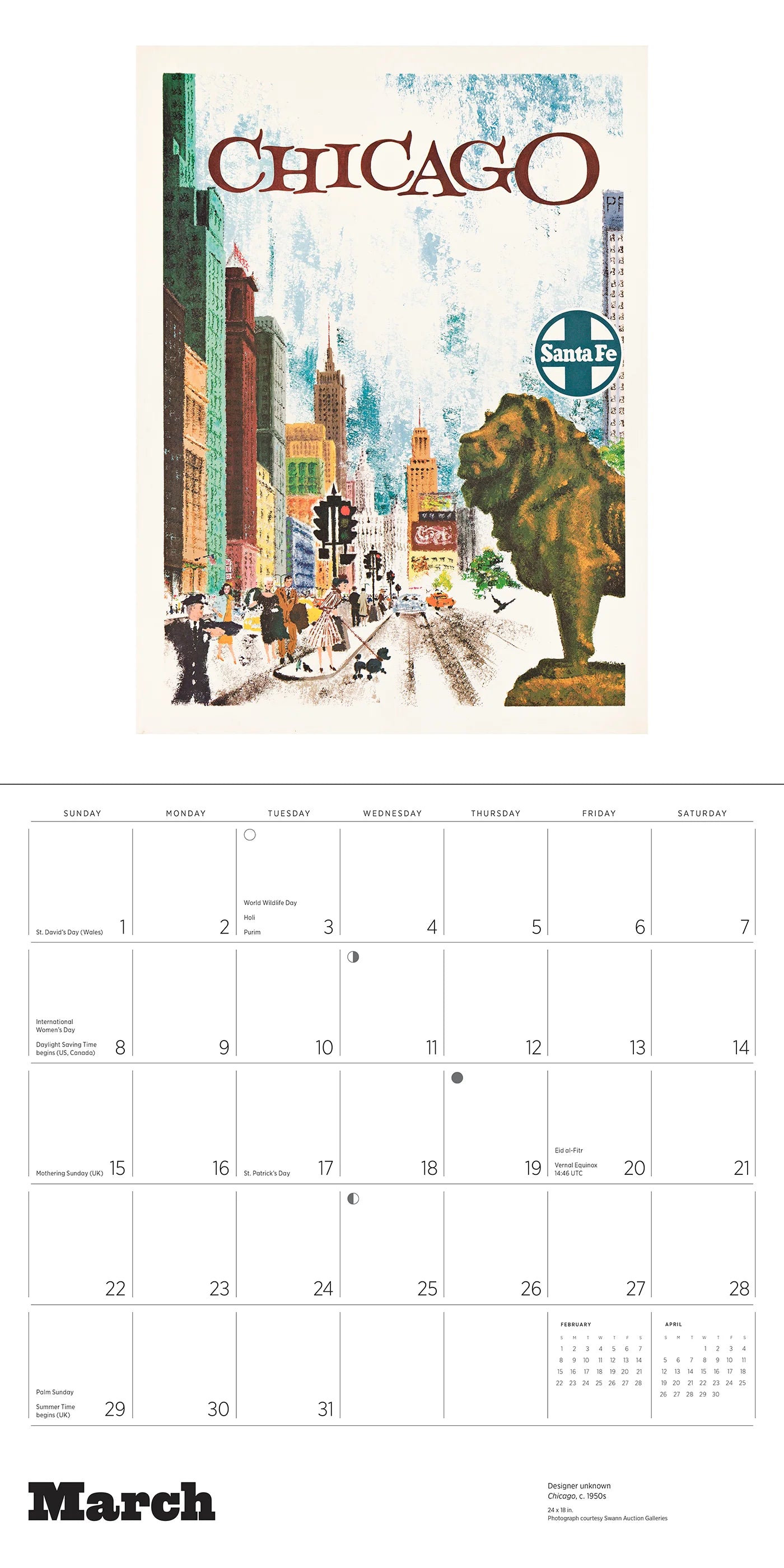 America By Rail: Vintage Travel Posters 2026 Wall Calendar