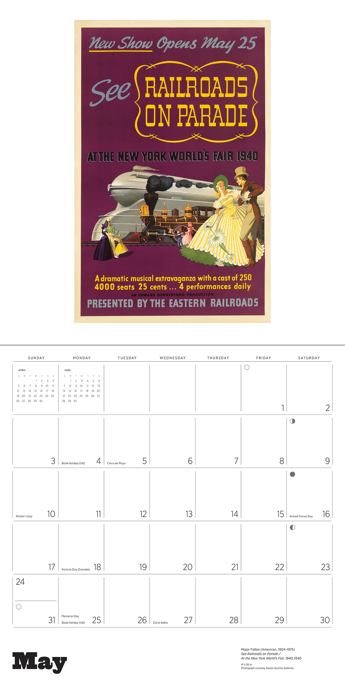 America By Rail: Vintage Travel Posters 2026 Wall Calendar