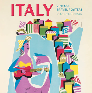 Italy Vintage Travel Posters 2026 Wall Calendar