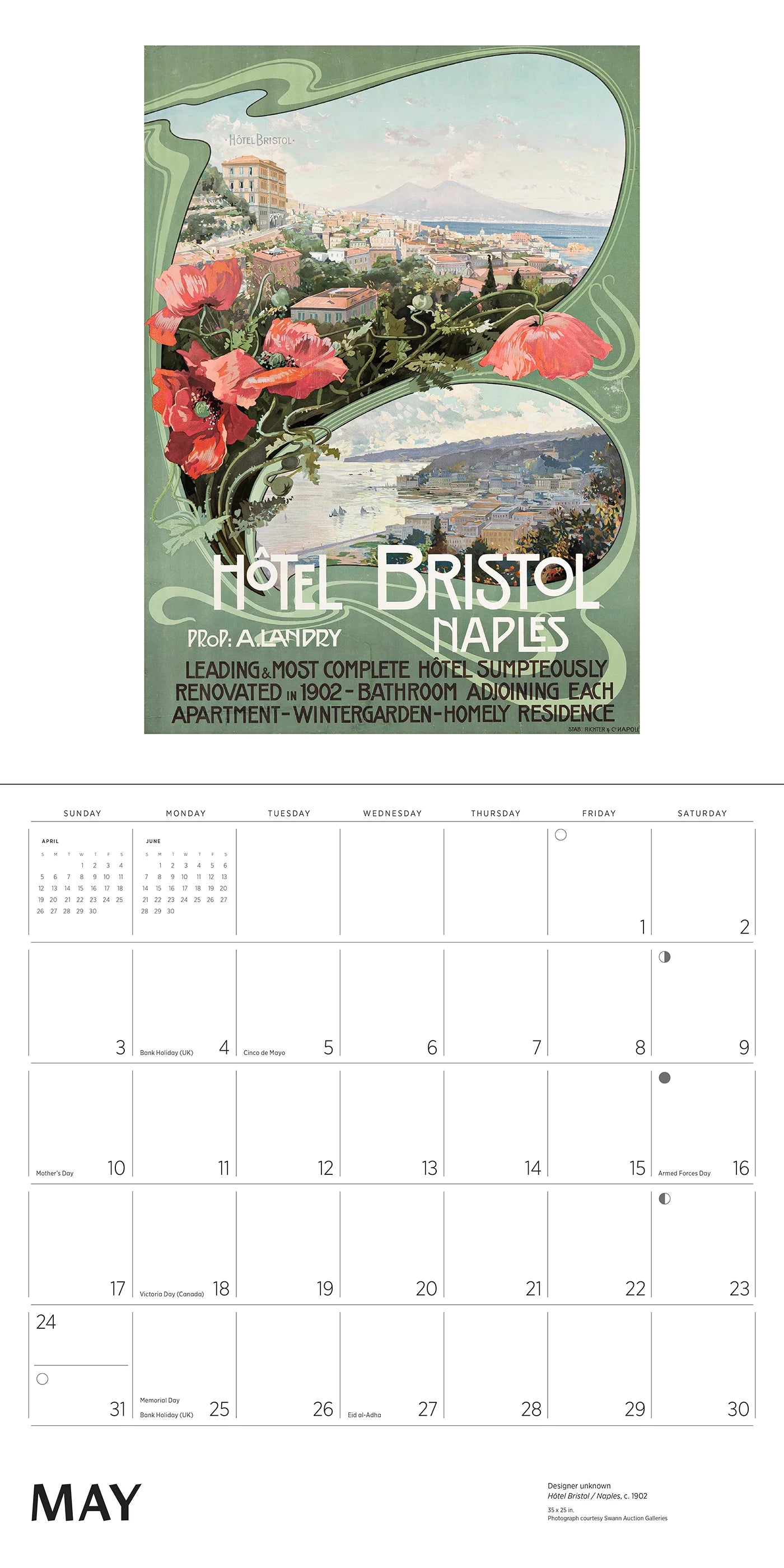 Italy Vintage Travel Posters 2026 Wall Calendar