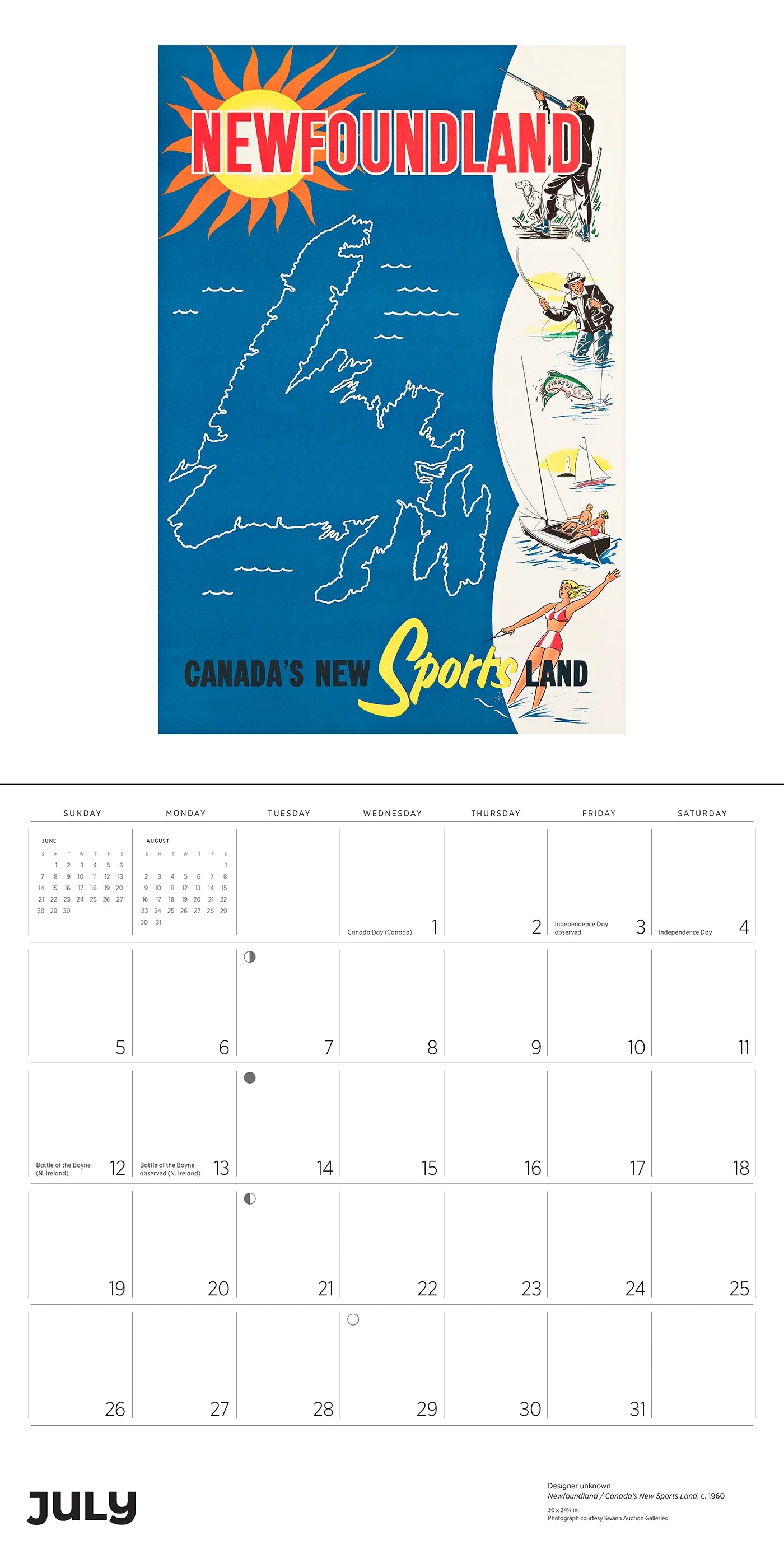 Canada Vintage Travel Posters 2026 Wall Calendar