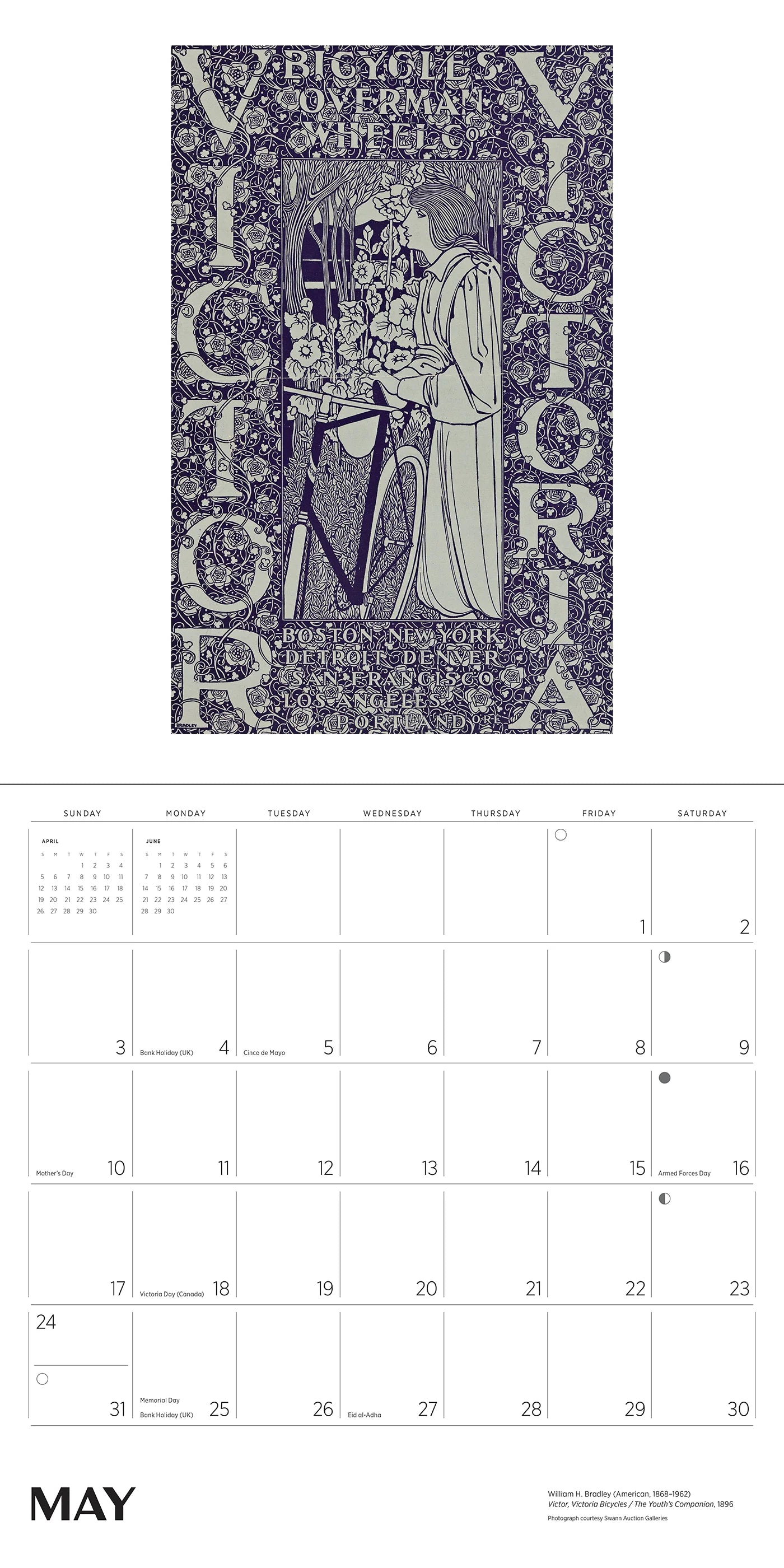 Bicycles: Vintage Posters 2026 Wall Calendar