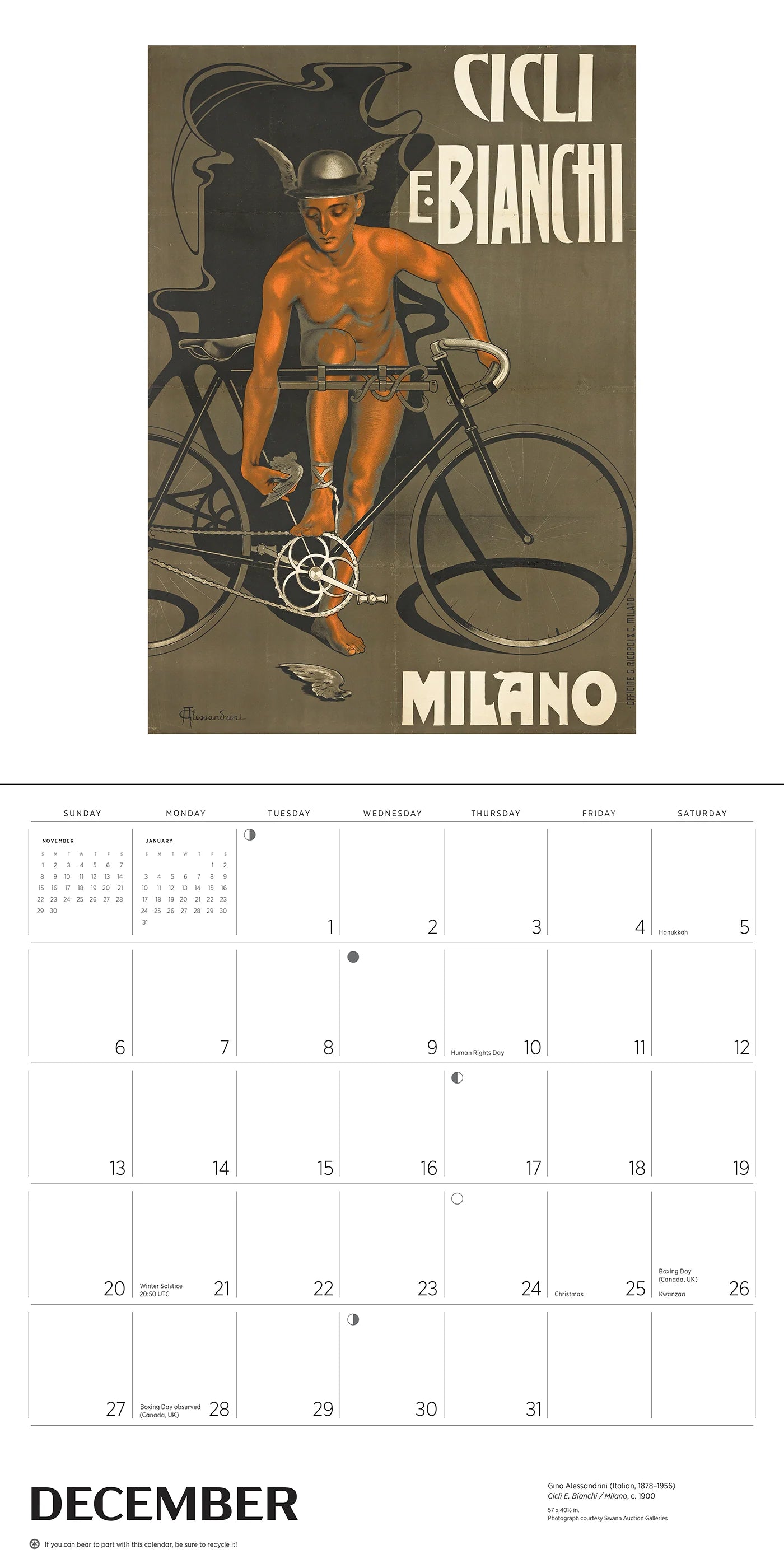 Bicycles: Vintage Posters 2026 Wall Calendar