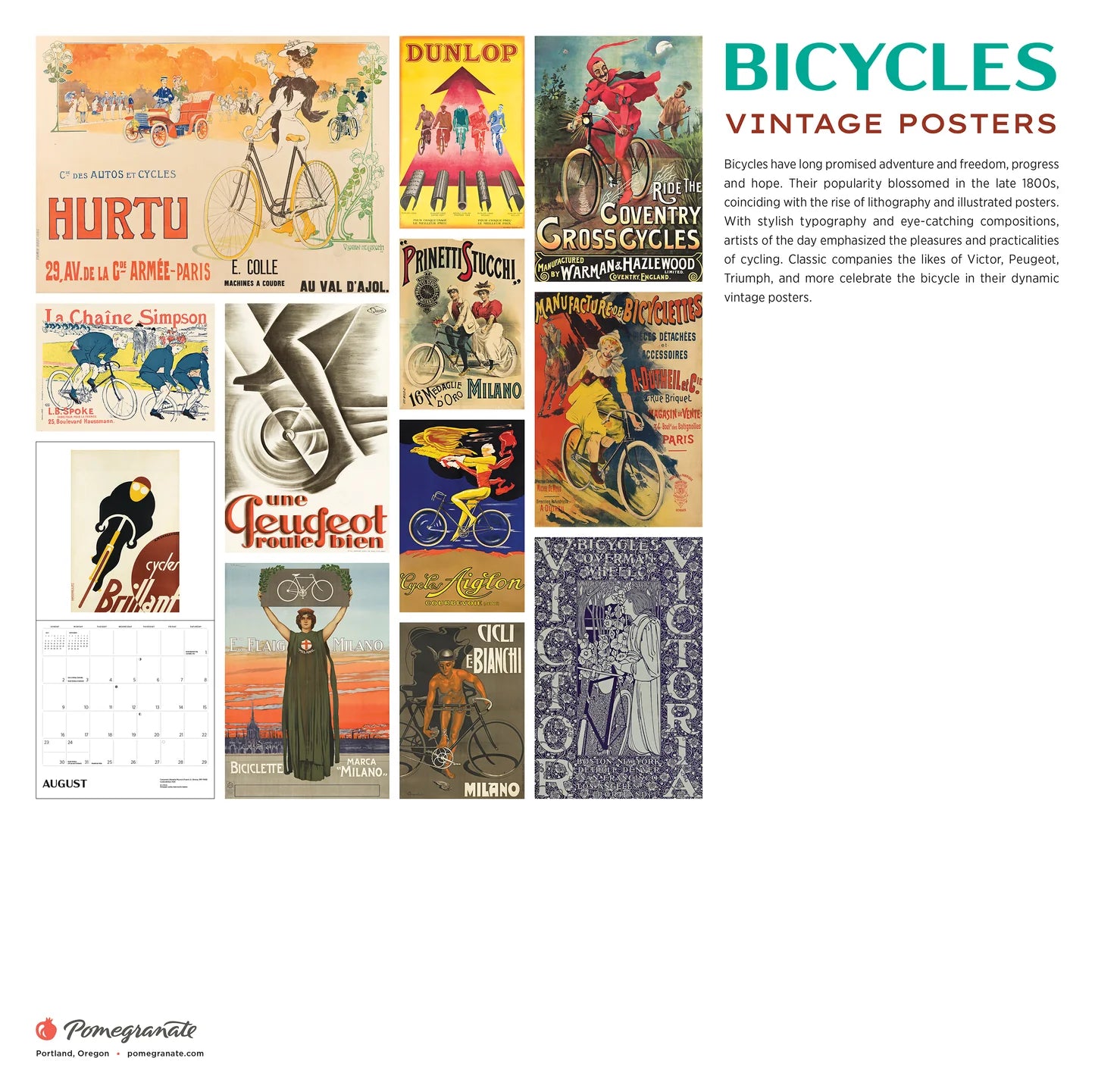 Bicycles: Vintage Posters 2026 Wall Calendar