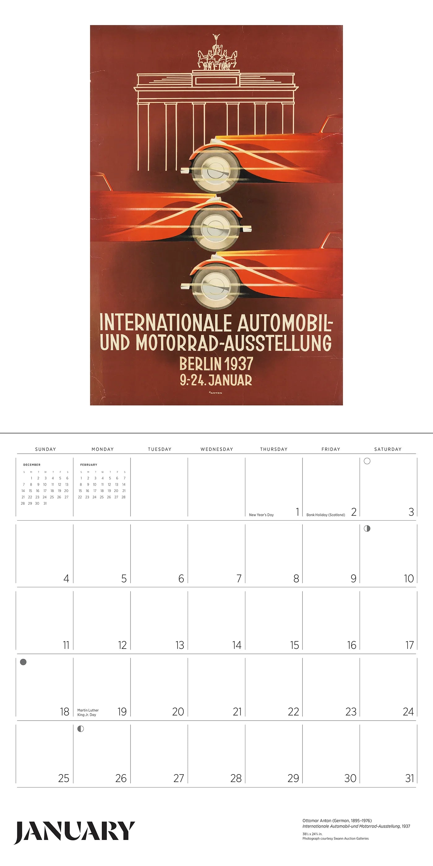 Automobiles: Vintage Posters 2026 Wall Calendar