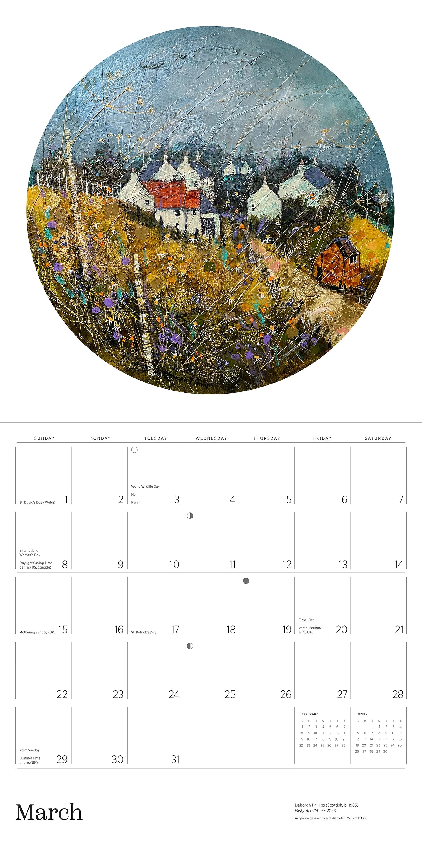 Scotland: The Art of Deborah Phillips 2026 Wall Calendar